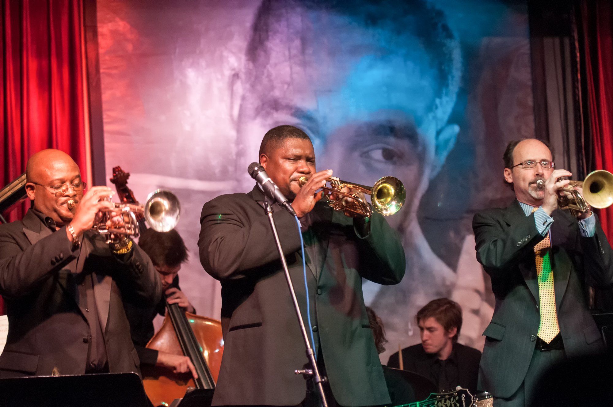 Endre Rice, Wycliffe Gordon and Scott Hall with the Columbia College Jazz Ensemble at the Jazz Showcase in Chicago