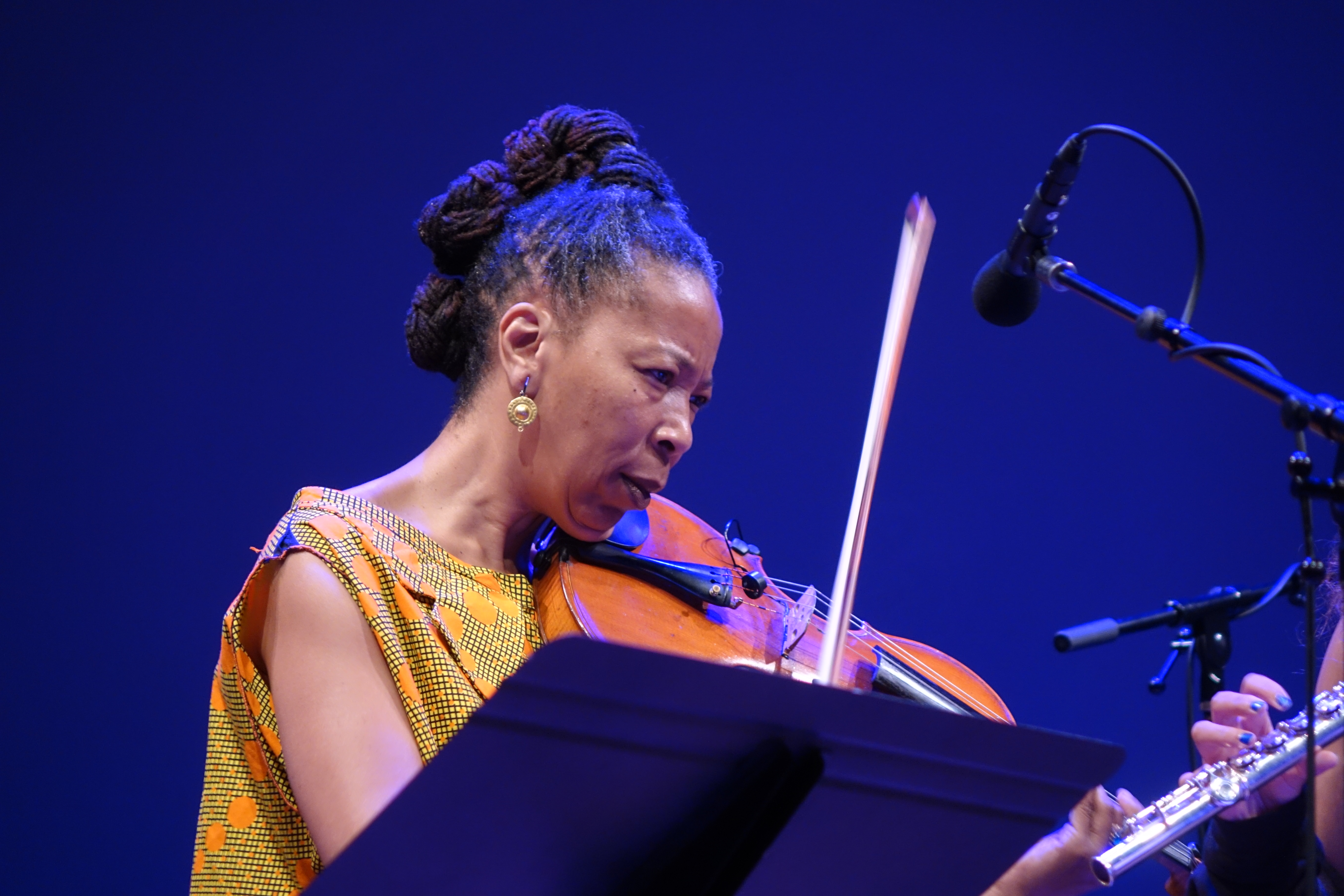 Melanie Dyer at the Vision Festival at Roulette, Brooklyn in May 2018