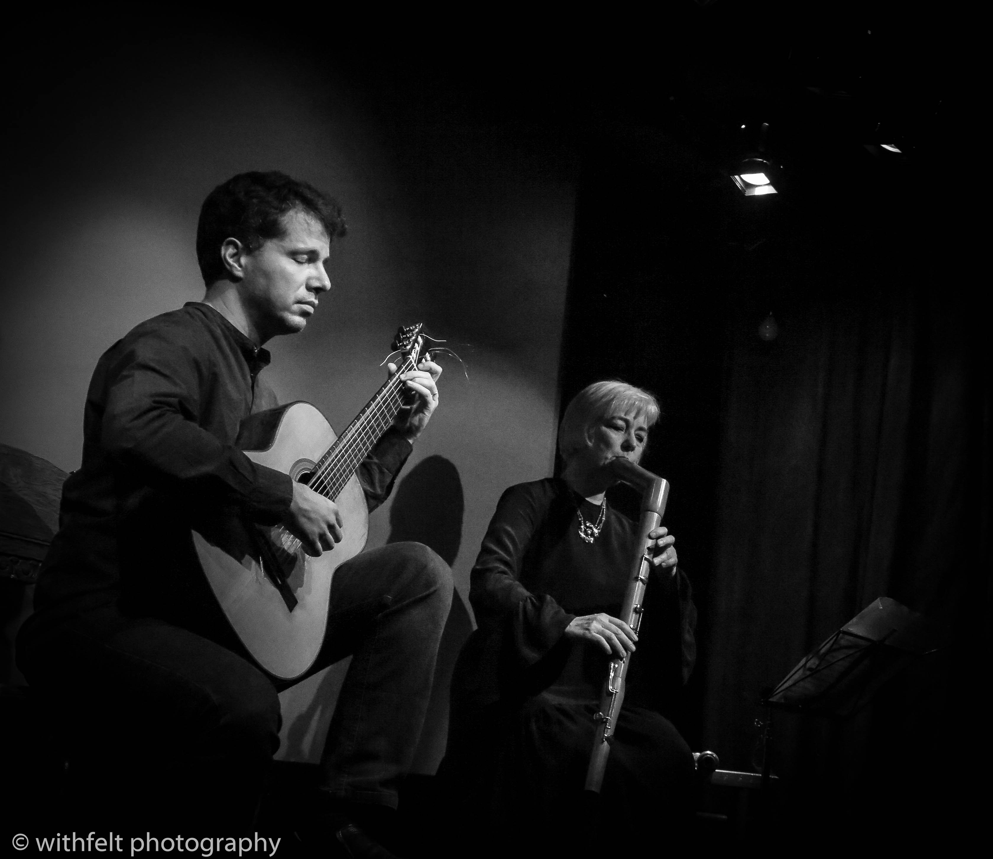 Daniel Murray & Michala Petri at concert in Posthus Teatret, Copenhagen 12.07.2019