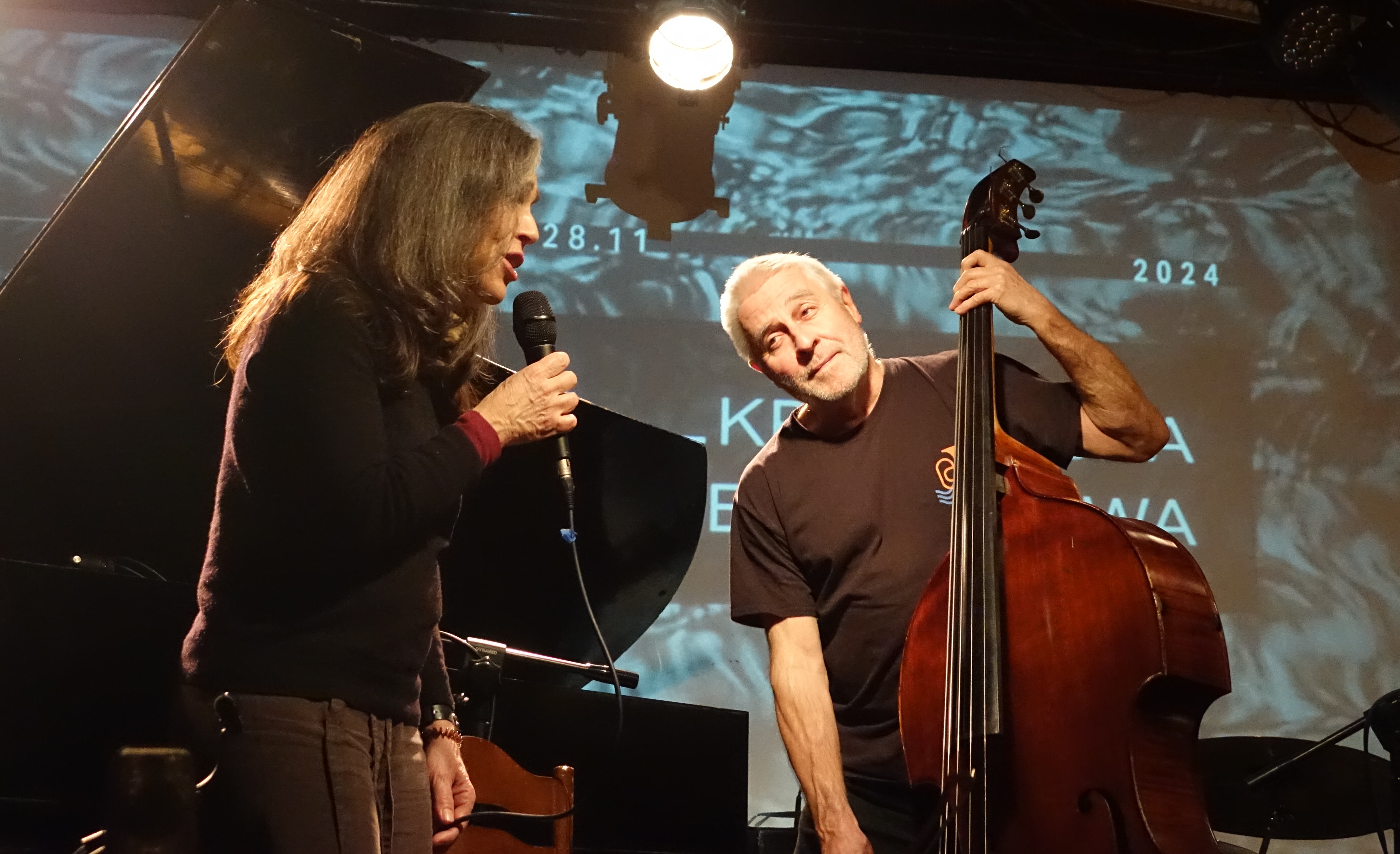 Savina Yannatou and Barry Guy in Krakow on 21 November 2024