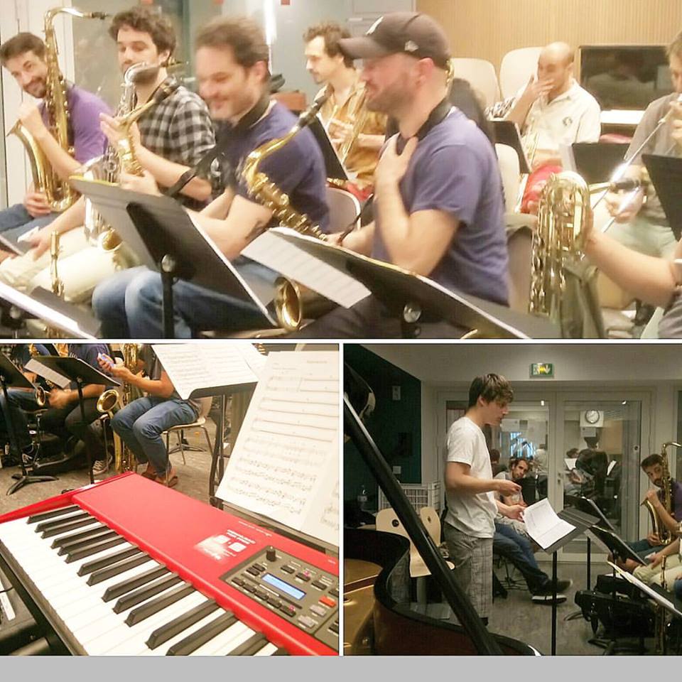 Paris College of Music Bigband rehearsal