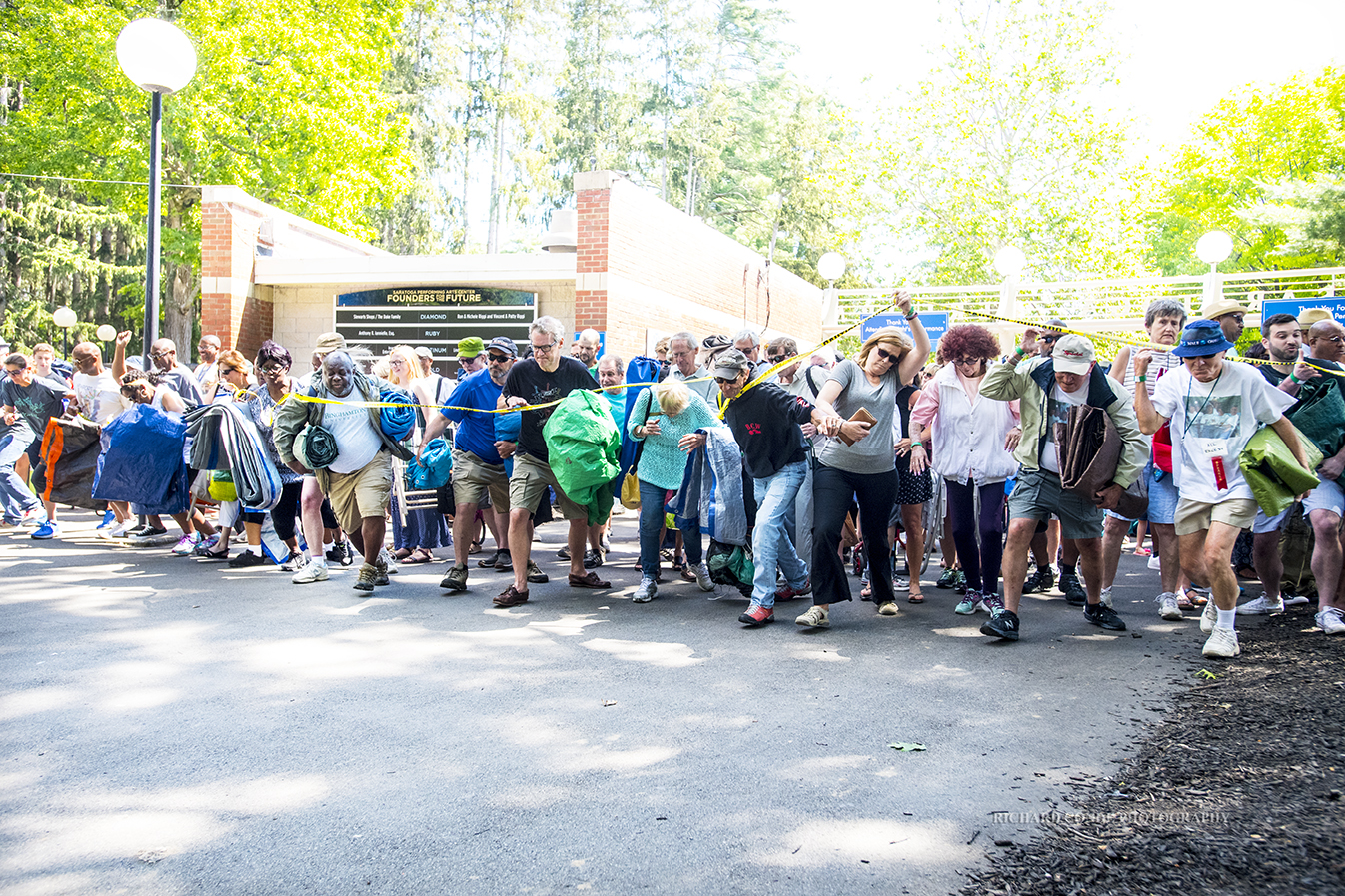 Jazz Fans rushing to get into the Freihofer Saratoga Jazz Festival 2017