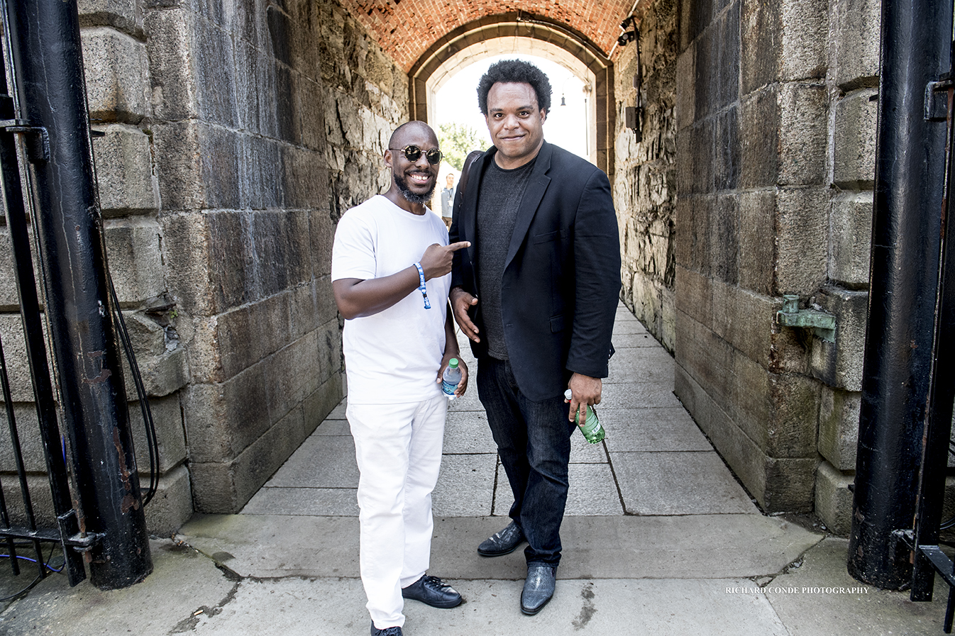 Marcus Strickland and Eric Lewis at the 2018 Newport Jazz Festival