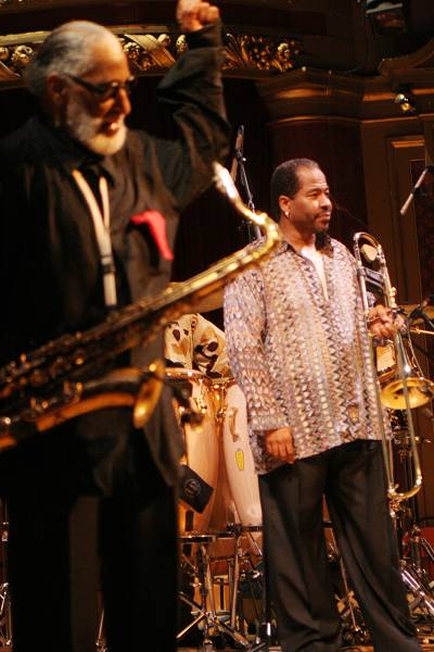 Sonny Rollins and Clifton Anderson with "Sonny Rollins Quintet" at the Victoria Hall, Geneva, Switzerland, May 2006