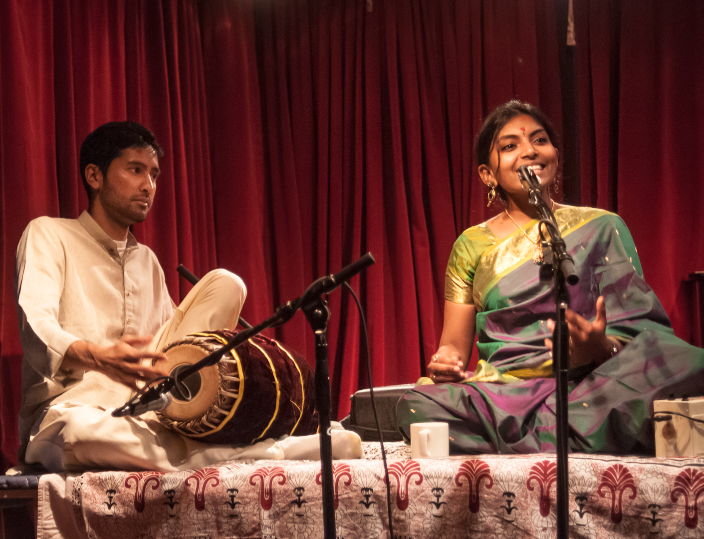 Akshay Anantapadmanabhan and Brinda Manickavasakam at Cornelia Street Cafe