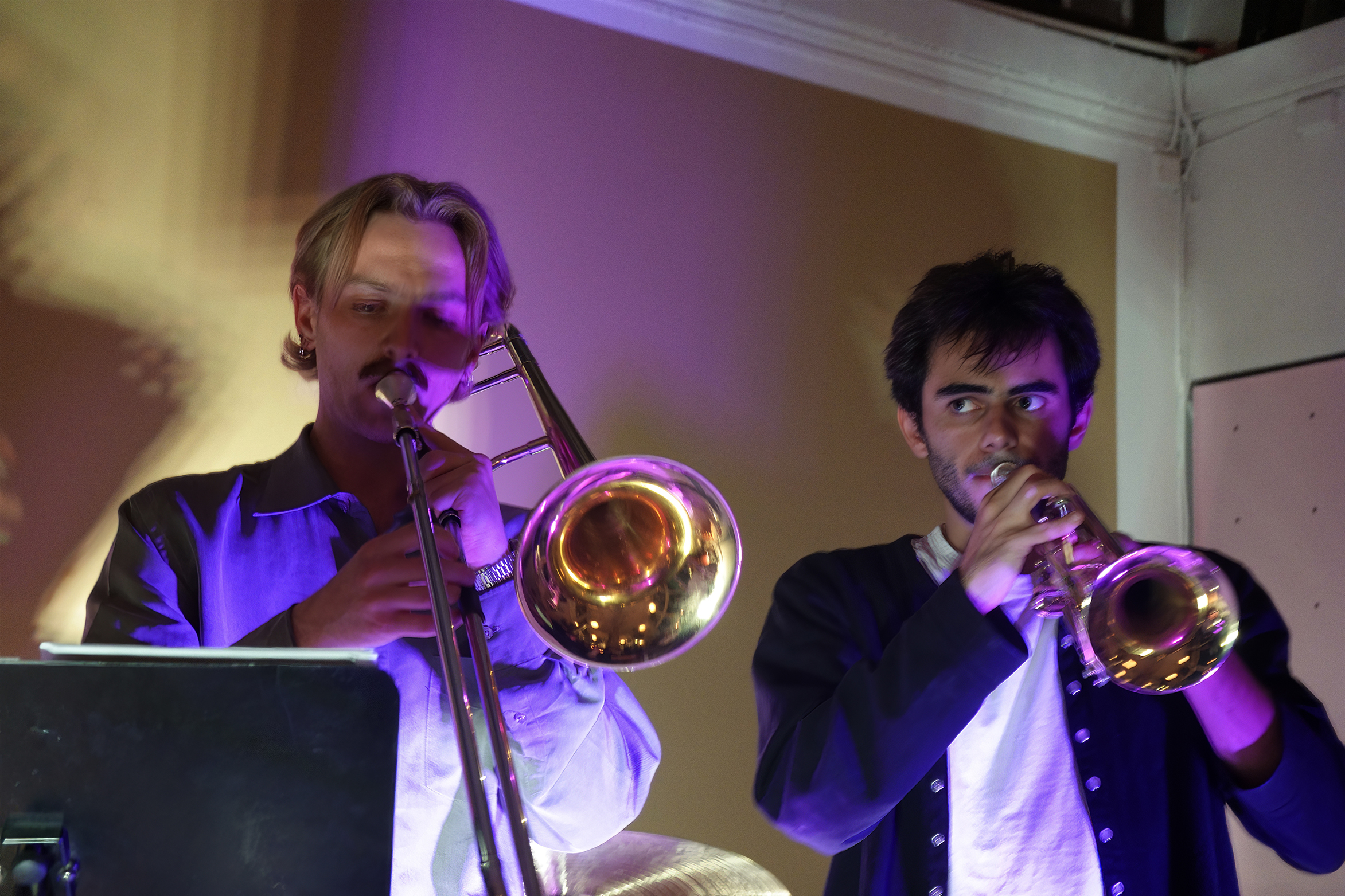 Jørgen Bjelkerud and Hector Léna-Schroll at Kunstnernes Hus, Oslo — jazz photo by Daniel Mège | All About Jazz