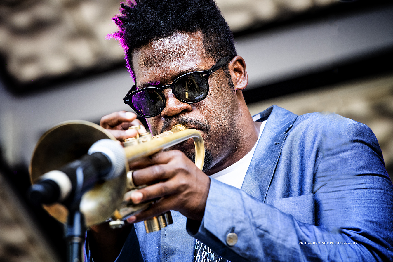 Keyon Harrold at the 2018 Charlie Parker Jazz Festival