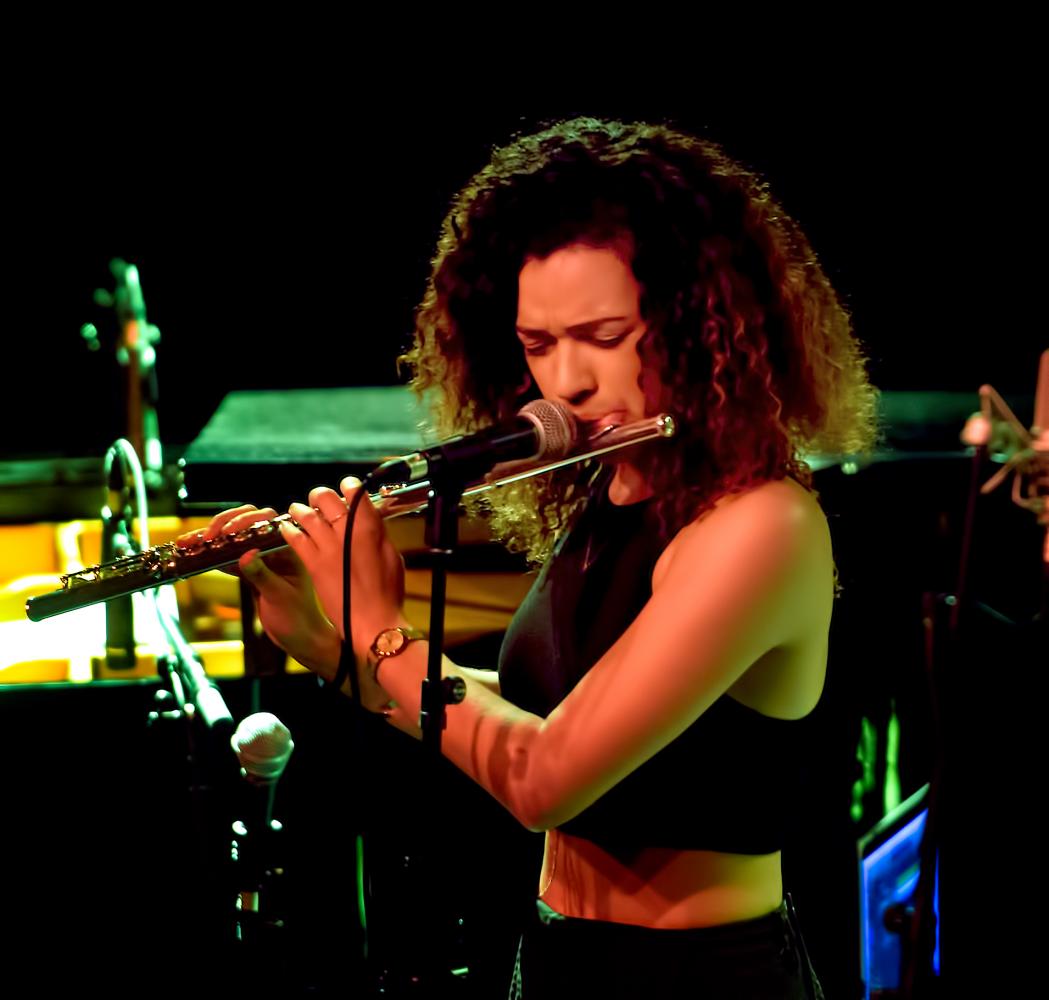 Elena Pinderhughes with Christian Scott at the Montreal International Jazz Festival 2016