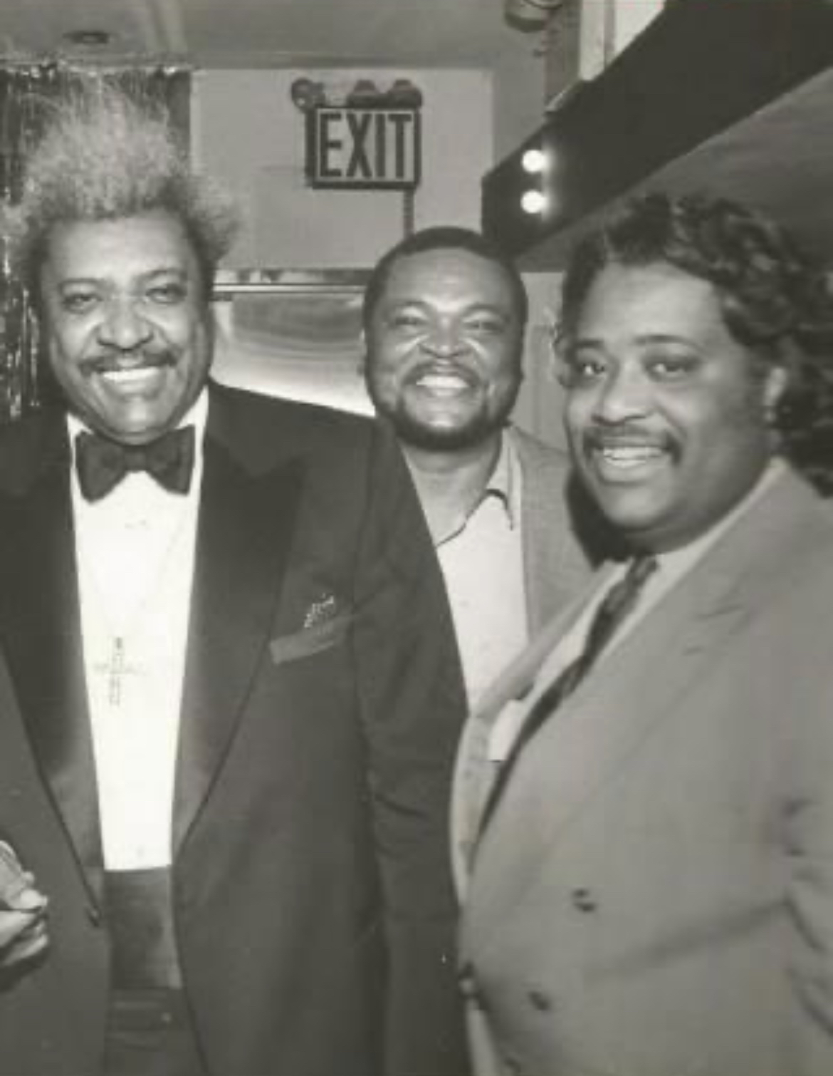 Melvin with Don King & Al Sharpton at a surprise birthday party for James Brown at the Cotton Club