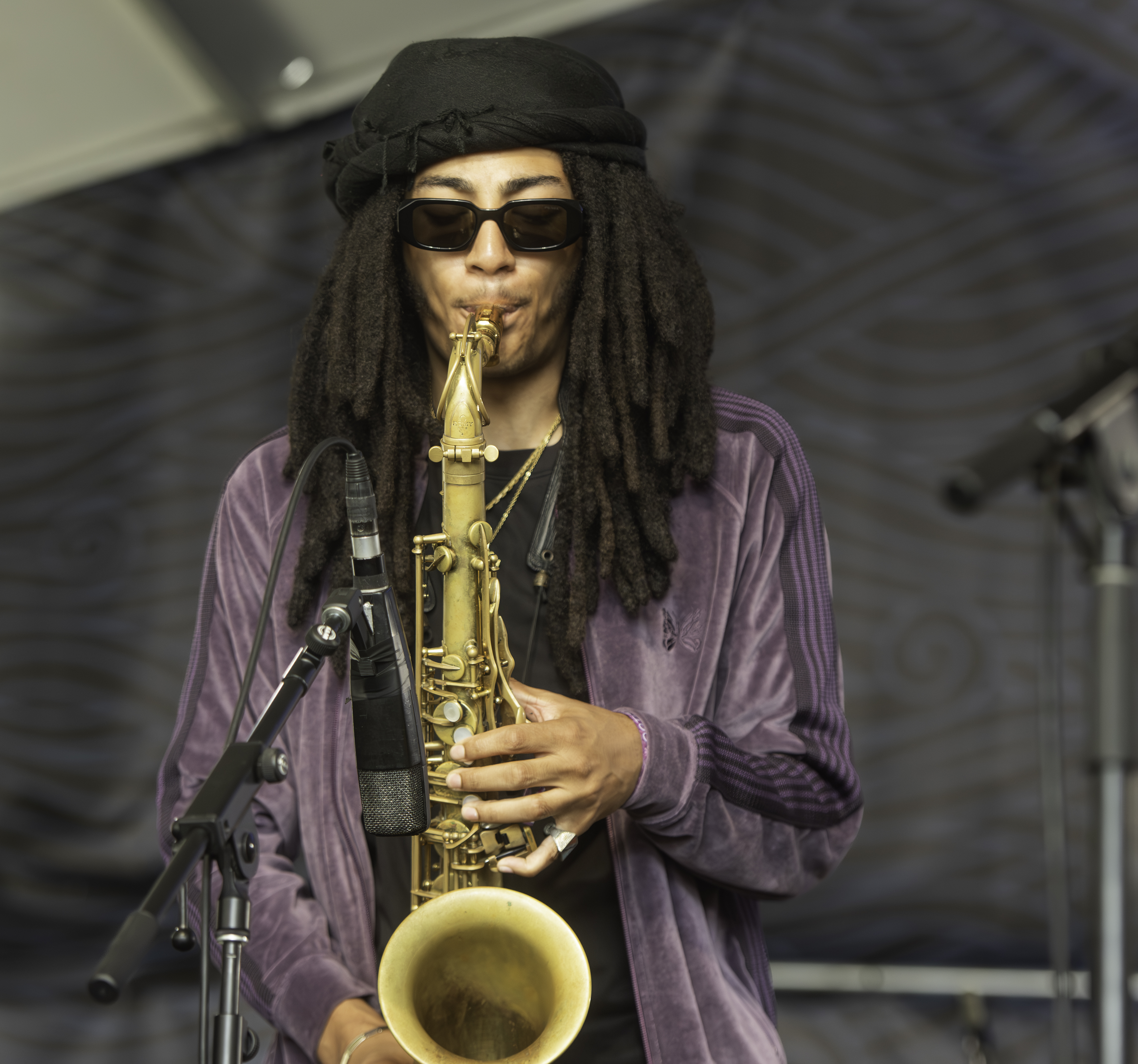 with Angel Bat Dawid and Tha Brothahood at the Newport Jazz Festival 2023