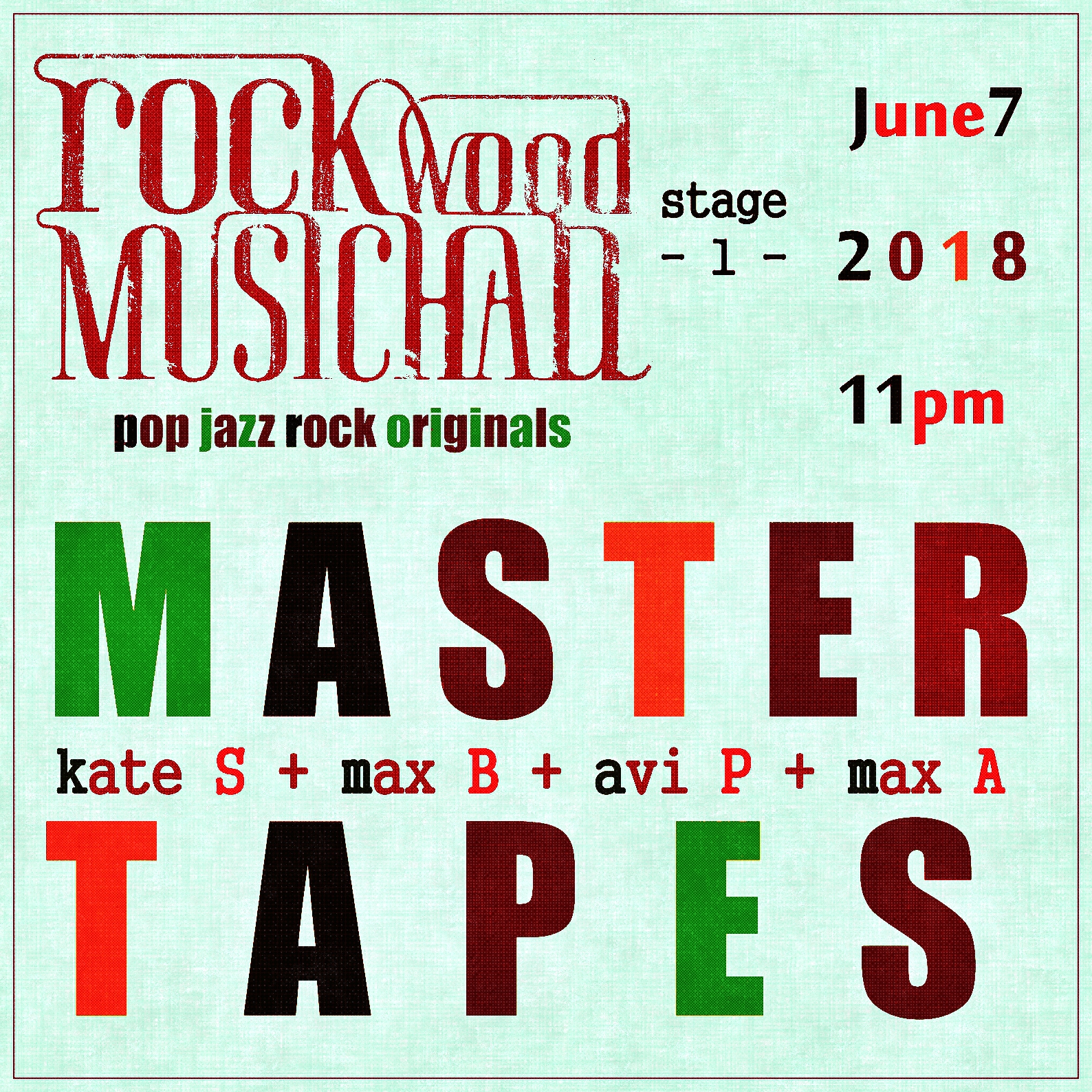 Master Tapes - 2018 (live @ rockwood | jun 7 11pm)