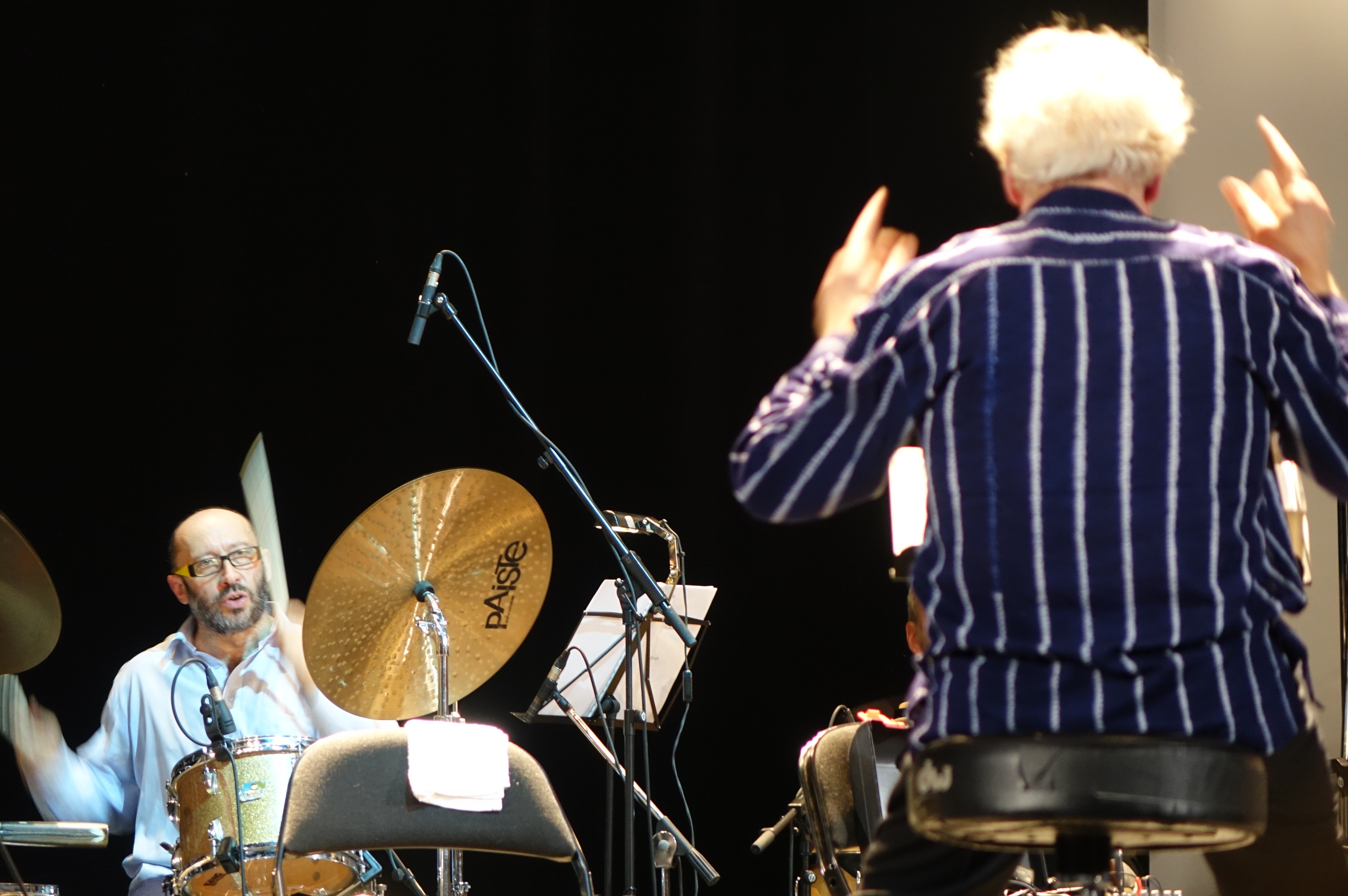 Arkady Gotesman and Vladimir Tarasov at the Vilnius Mama Jazz Festival in November 2017