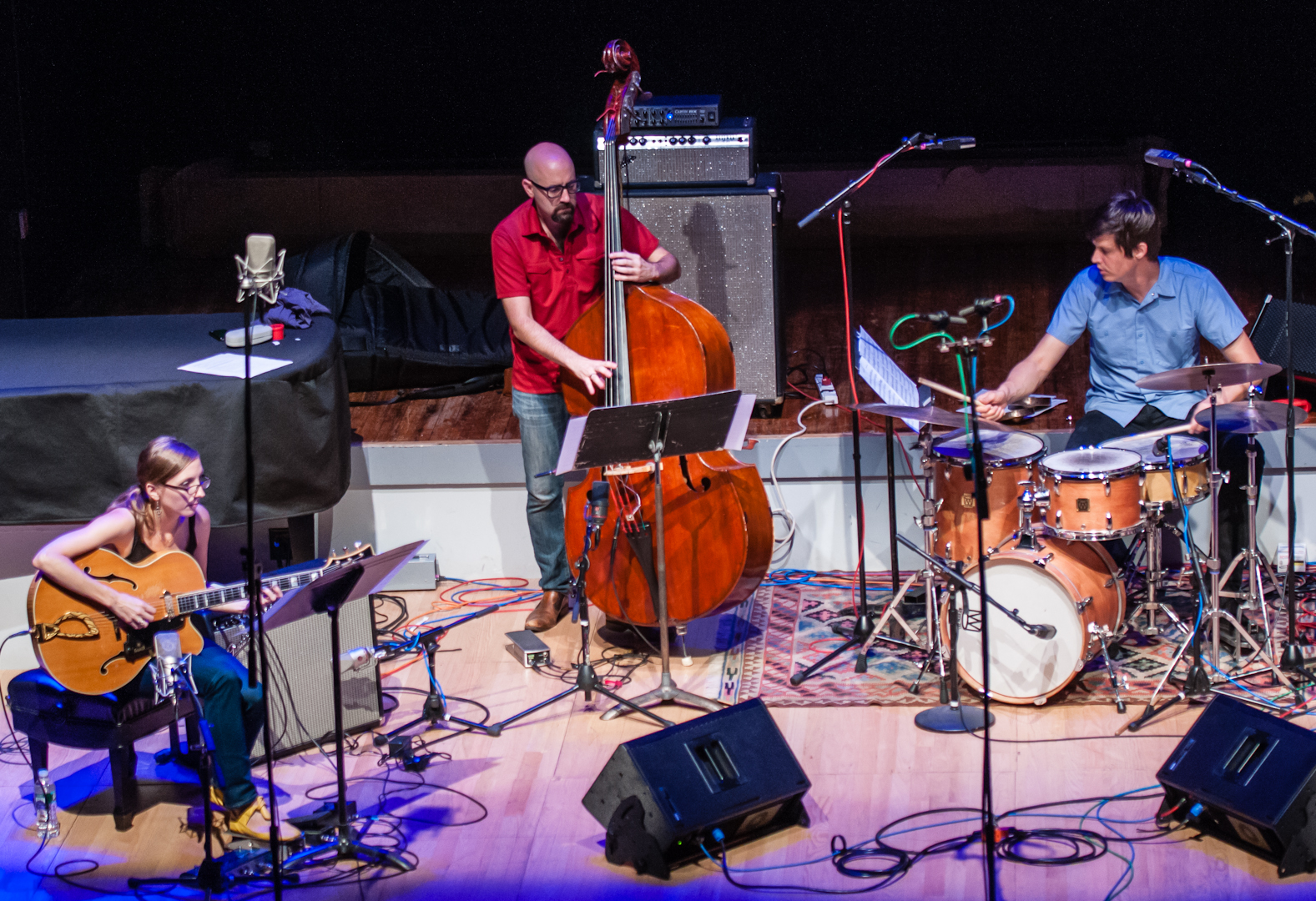 Mary Halvorson, John Hebert and Ches Smith with the Mary Halvorson Septet at Roulette