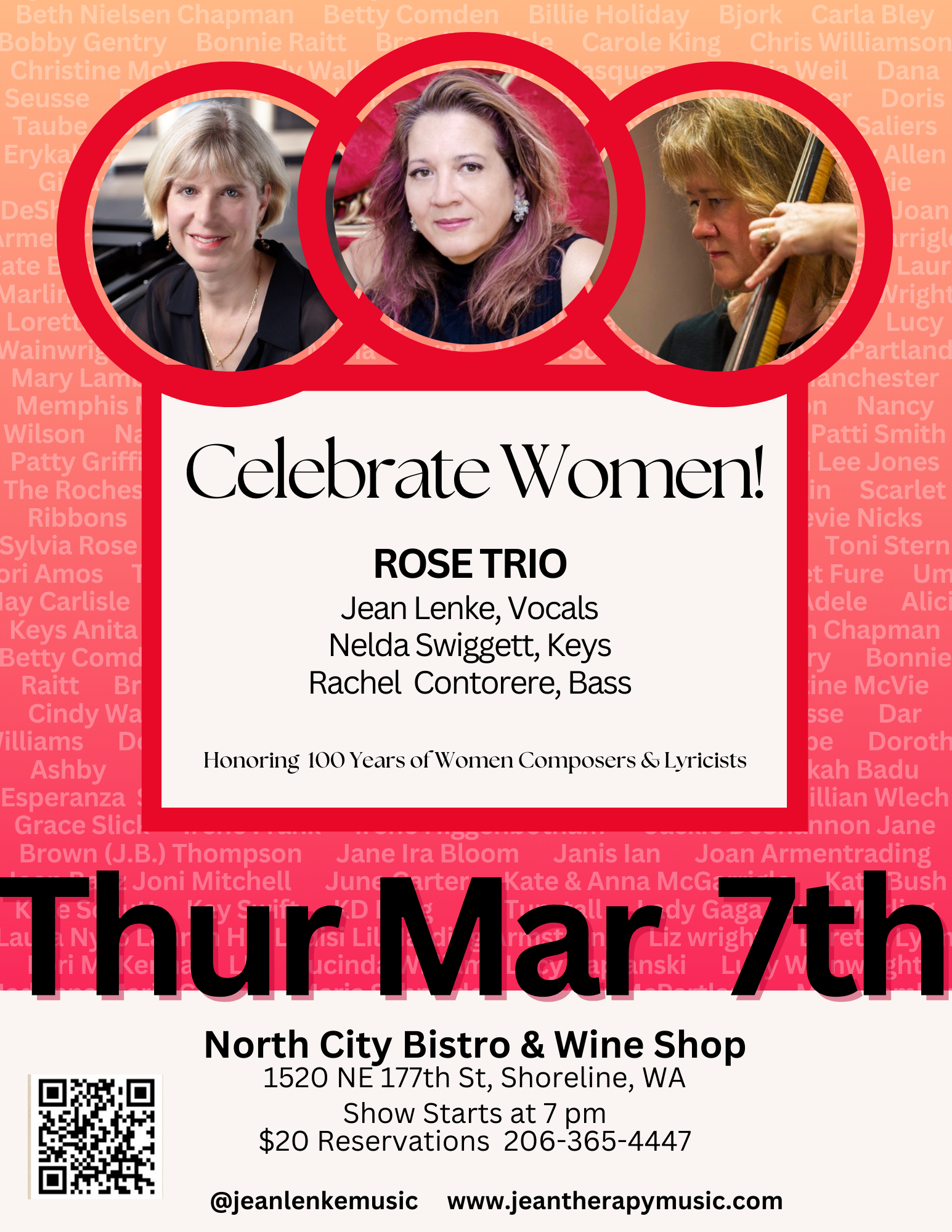 Jean Lenke's Rose Trio Celebrates Women
