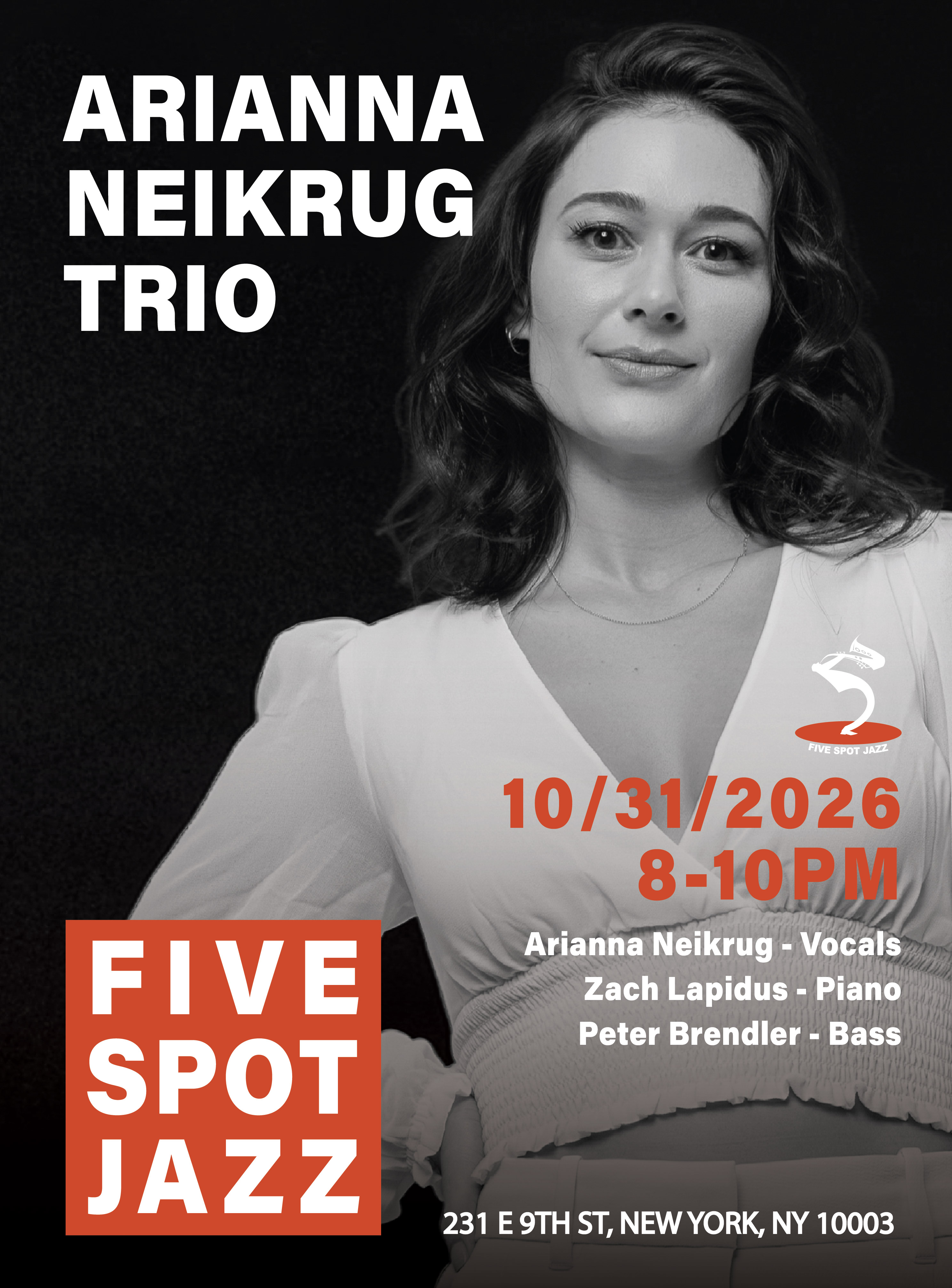 Arianna Neikrug Trio — jazz photo by FIVE SPOT JAZZ | All About Jazz