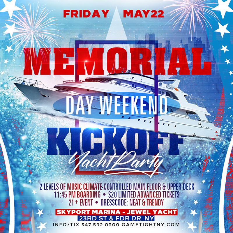 Nyc Memorial Day Weekend Kickoff Yacht Party Cruise 2020