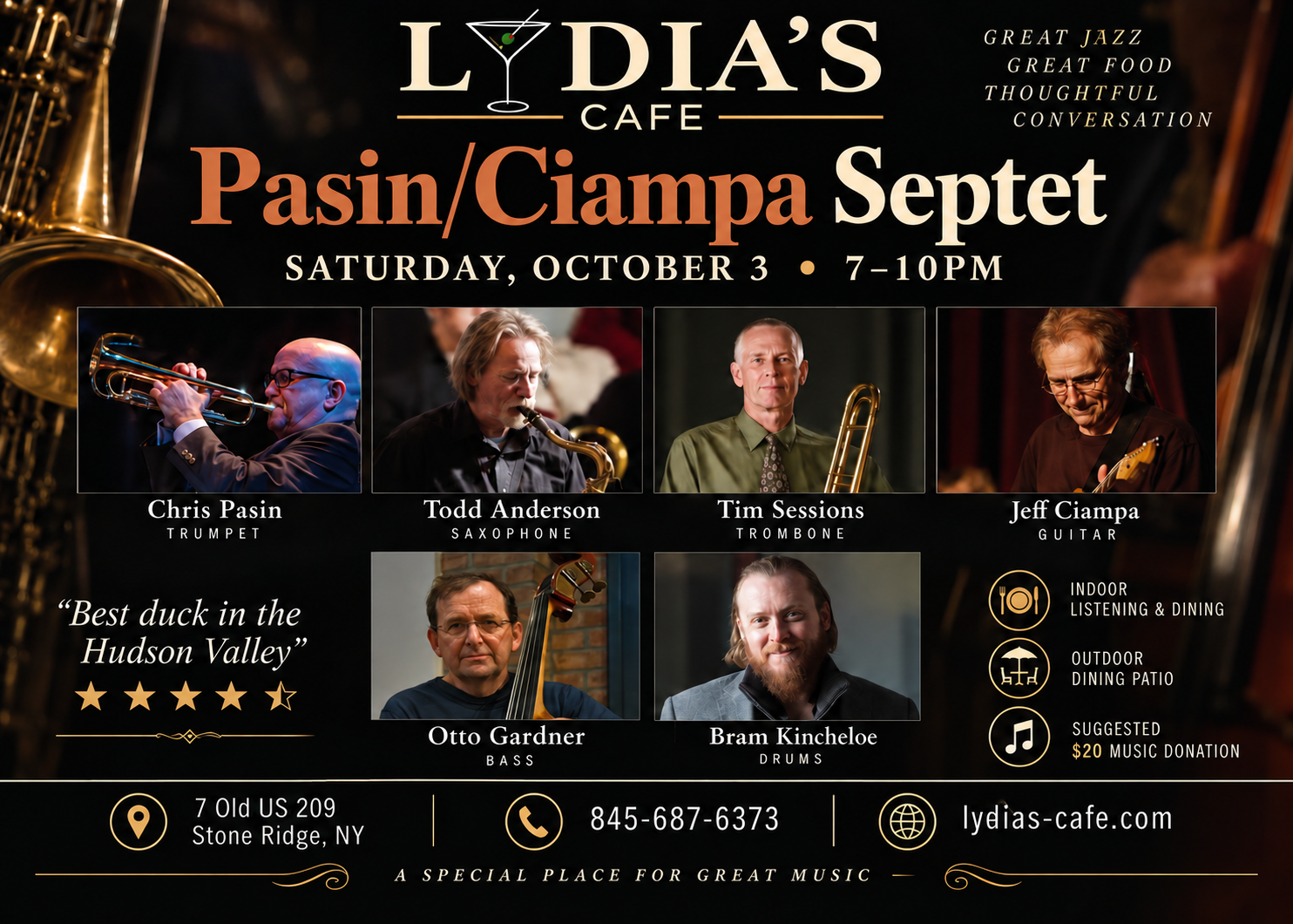 Pasin/ciampa Sextet — jazz photo by Mark Usvolk | All About Jazz
