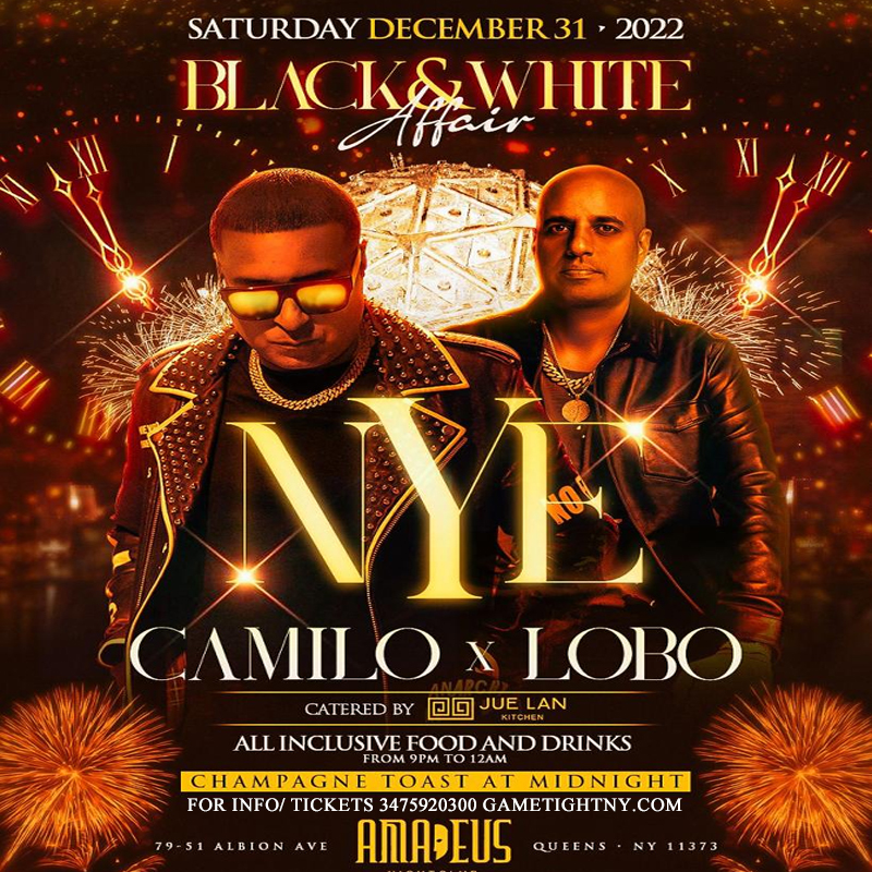 Amadeus Nightclub New Year's Eve Party 2023 Dj Camilo & Dj Lobo Live