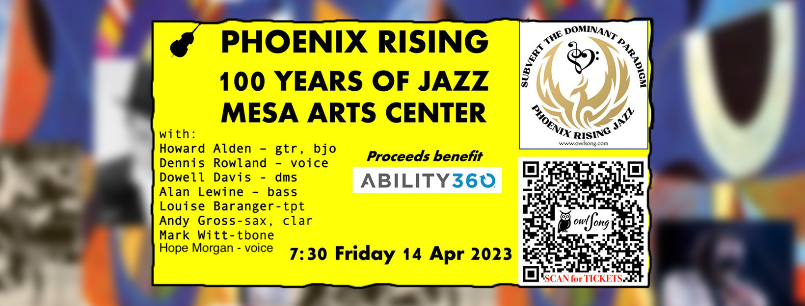 Phoenix Rising Jazz @ Mesa Arts Center banner