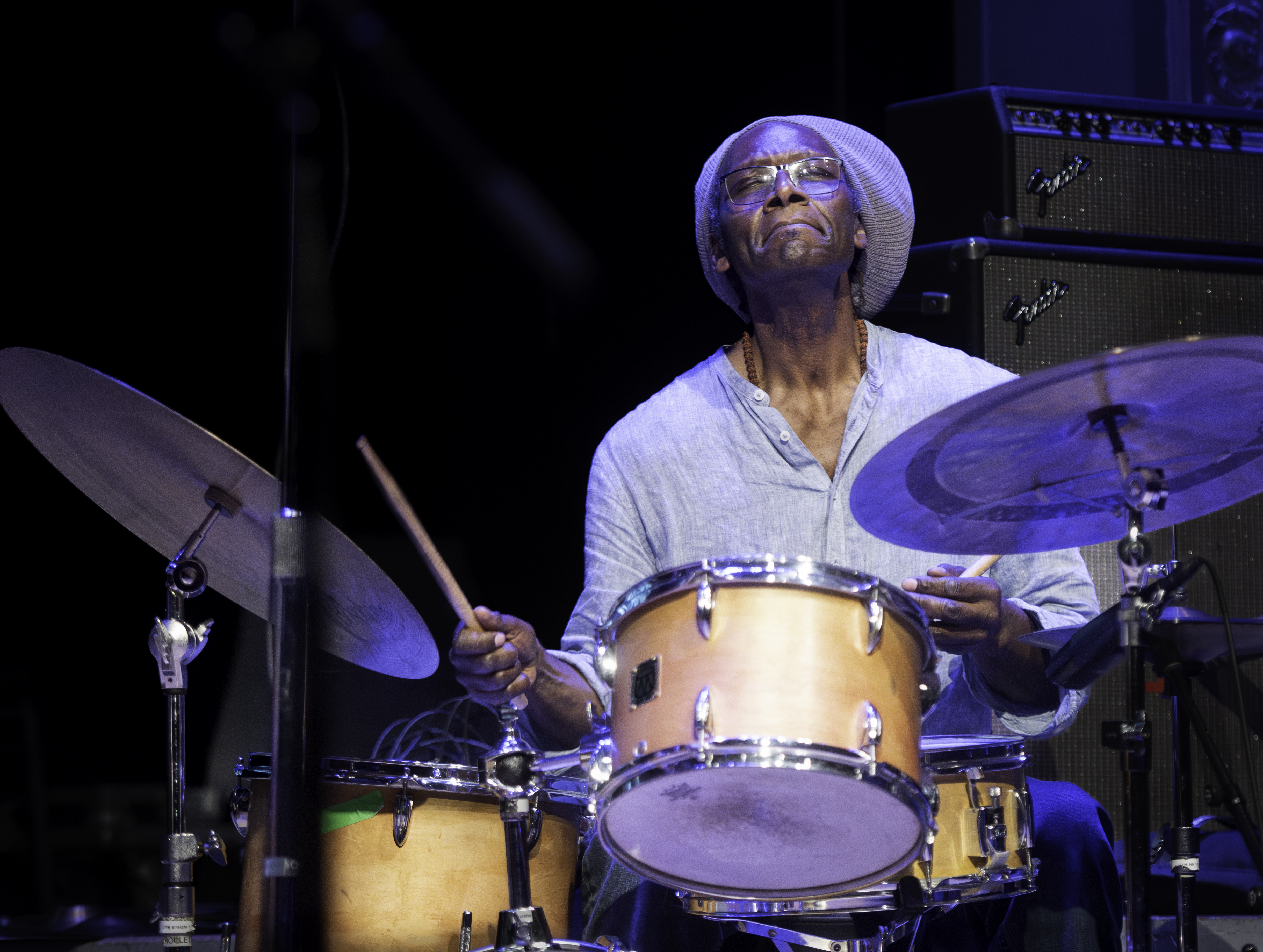 Hamid Drake at the Edward "Kidd" Jordan Memorial Concert at Roulette in Brooklyn