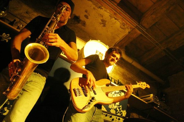 Guillaume Perret and Alex Allflat During a Jam Session with "Francesco Miccolis, Guillaume Perret, Marc Mean and Alex Allflat" A