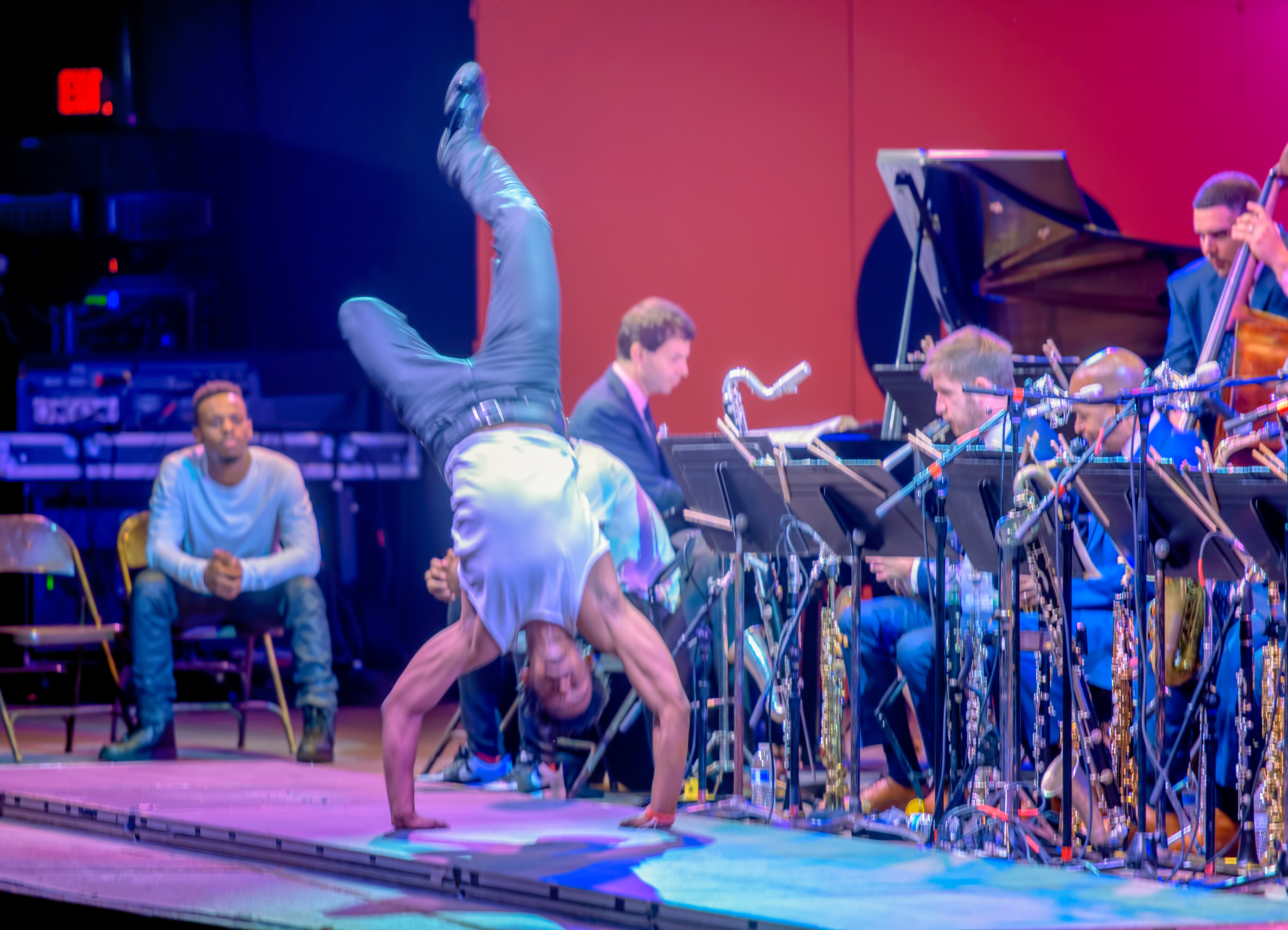 Charles “Lil Buck” Riley with the Jazz at Lincoln Center Orchestra at the Monterey Jazz Festival 2018