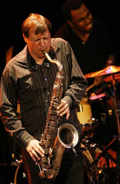 Chris Potter and Nate Smith with "Chris Potter's Underground" at the Amr Jazz Festival, Alhambra, Geneva, Switzerland, April 200