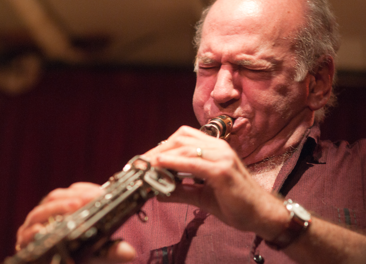 David Liebman with the David Liebman/Sam Newsome Quartet at Cornelia Street Cafe