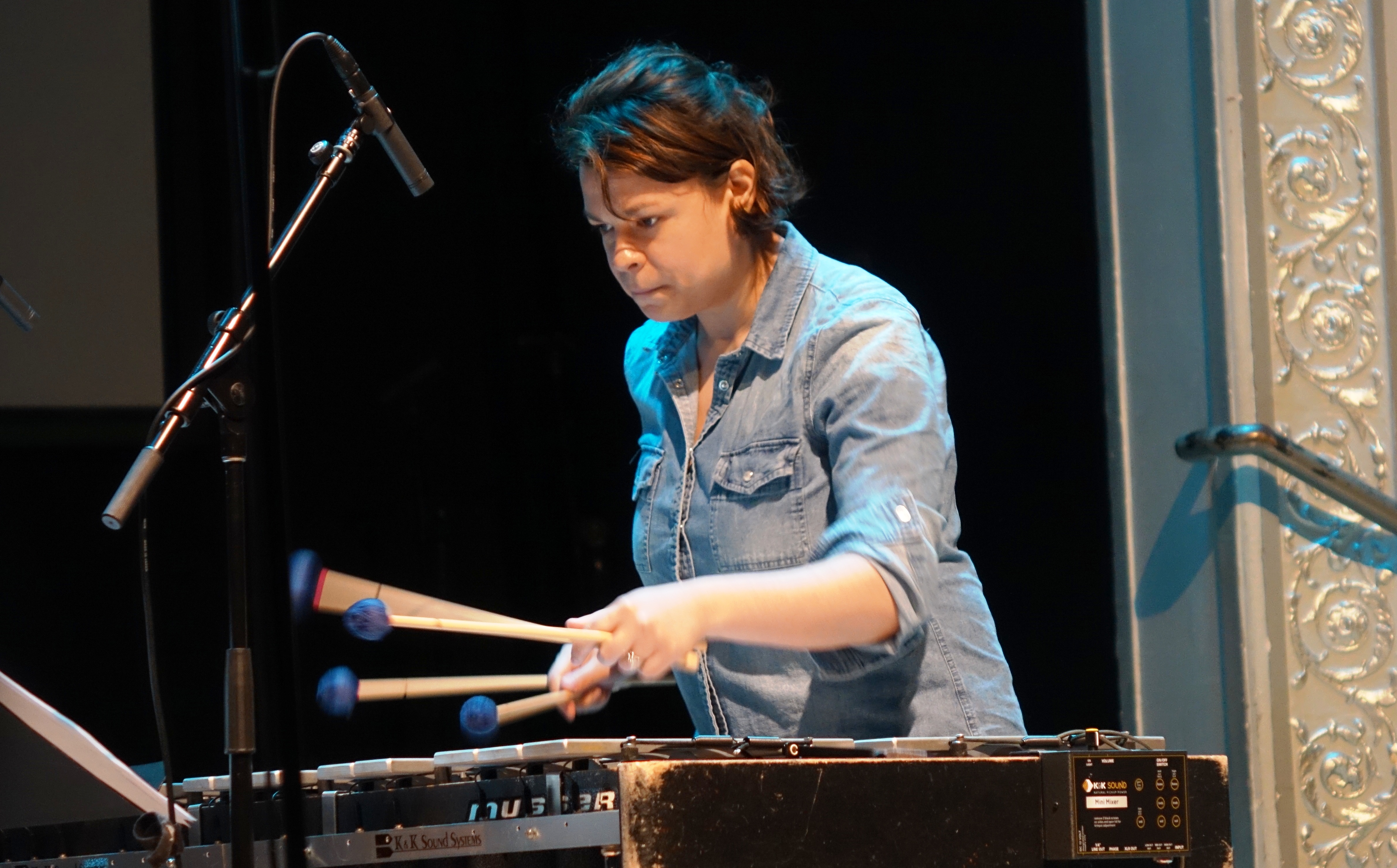 Patricia Brennan at the Vision Festival in Roulette, Brooklyn in June 2019