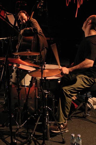 Drew Gress and Ben Perowski at Cully Jazz Festival, Switzerland, 2005