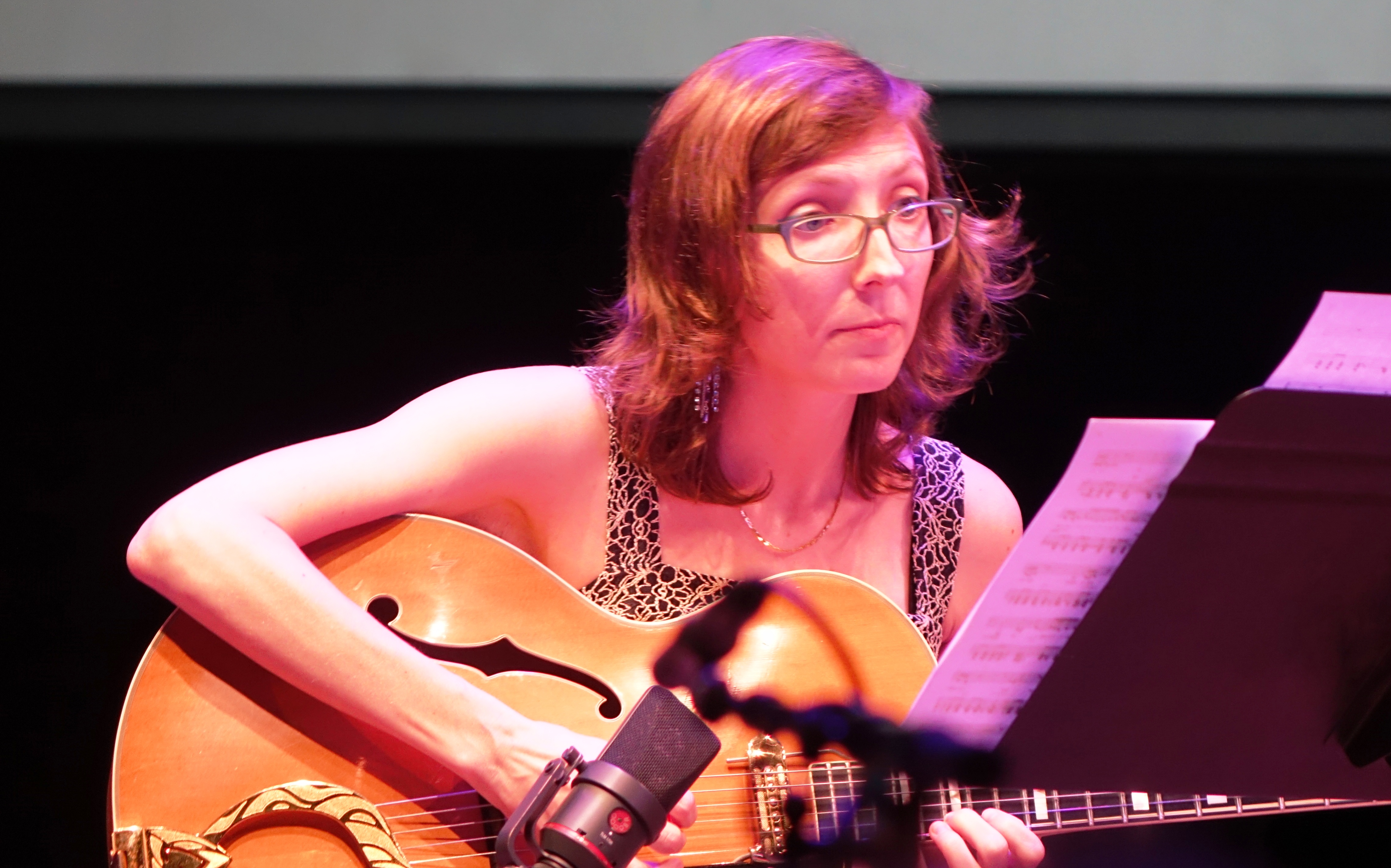 Mary Halvorson at Roulette, Brooklyn in May 2018