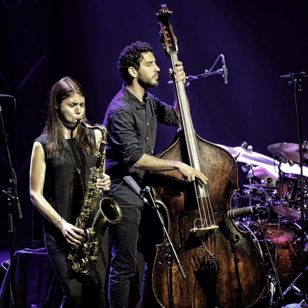 Melissa Aldana and Pablo Menares at the Montreal International Jazz Festival 2016