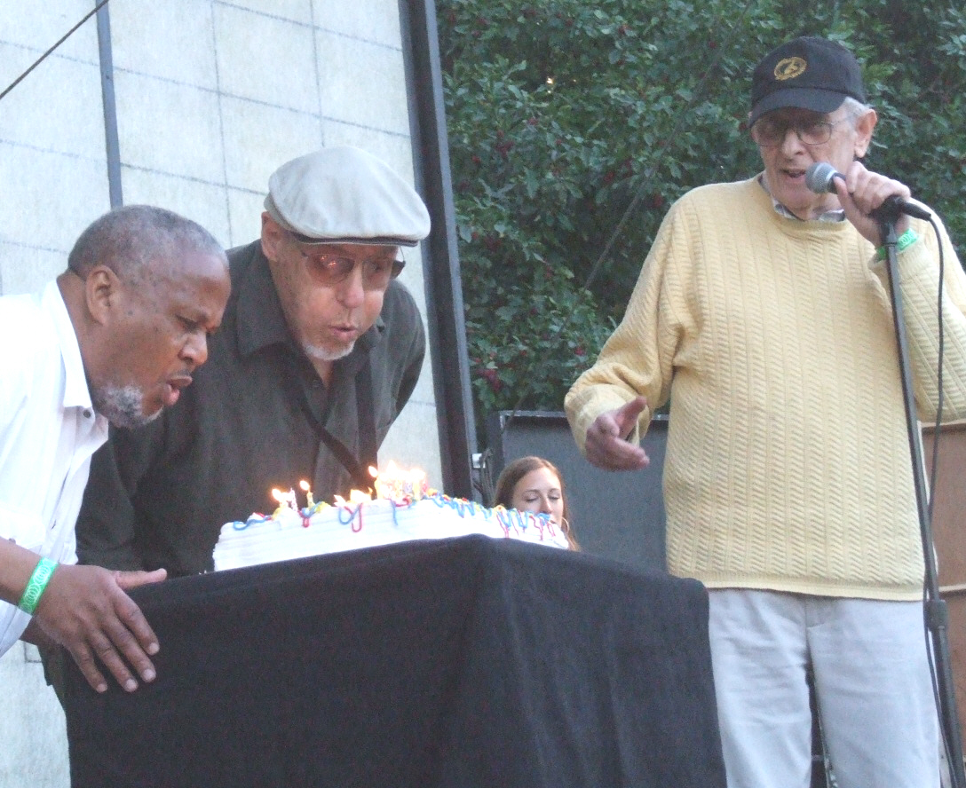 Willie Pickens' and Ira Sullivan's 80th Birthday Cake. Joe Segal Directs.