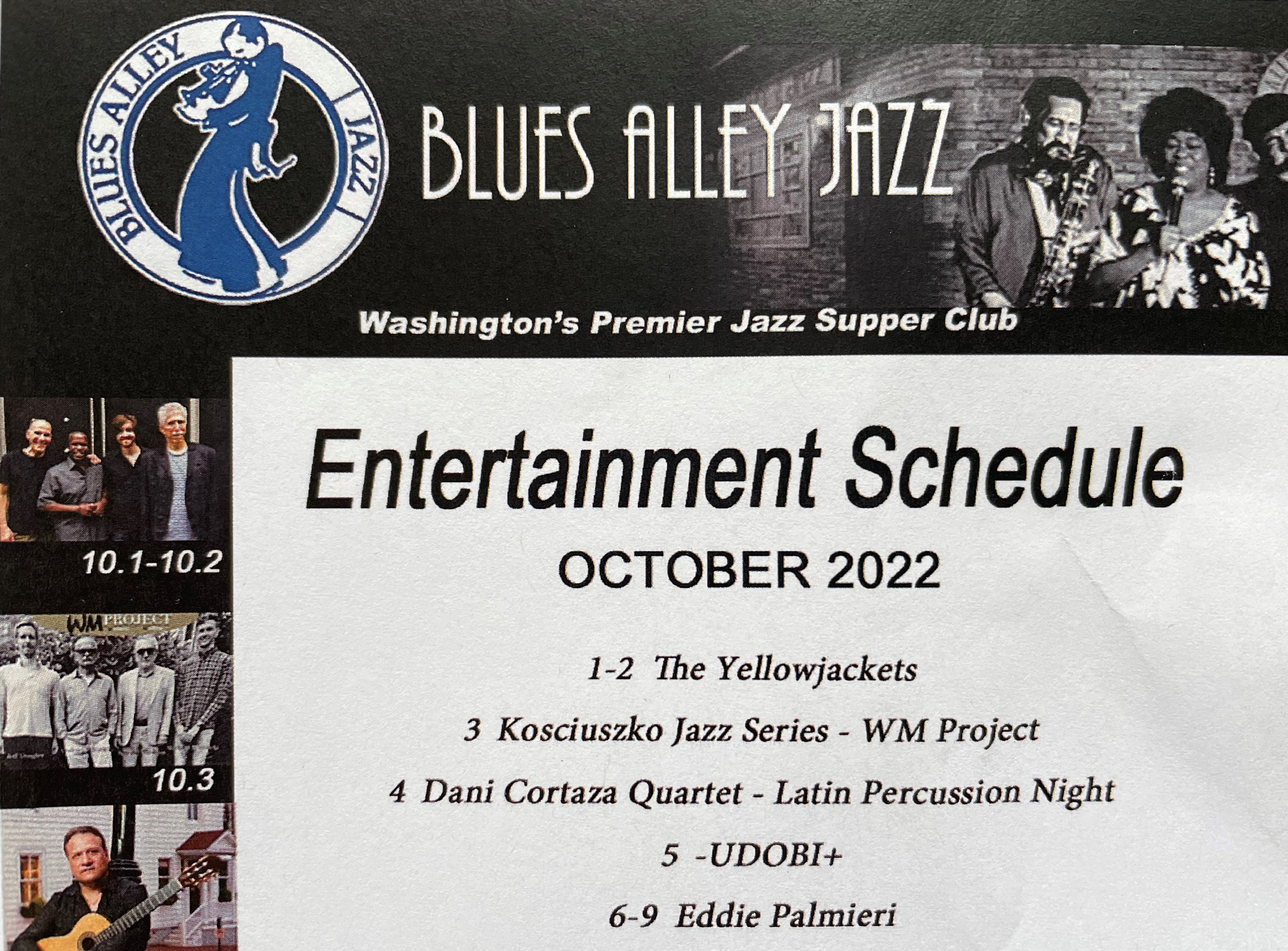 WM Project at Blues Alley in Washington DC