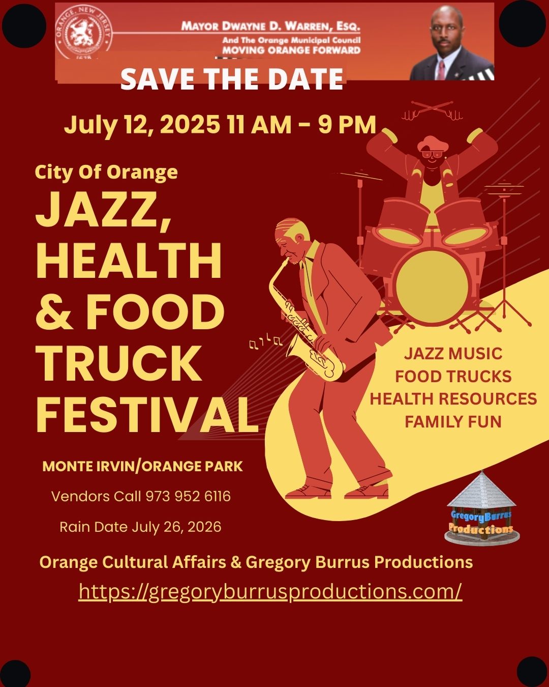 2025 Food Truck Health and Jazz Festival Orange NJ