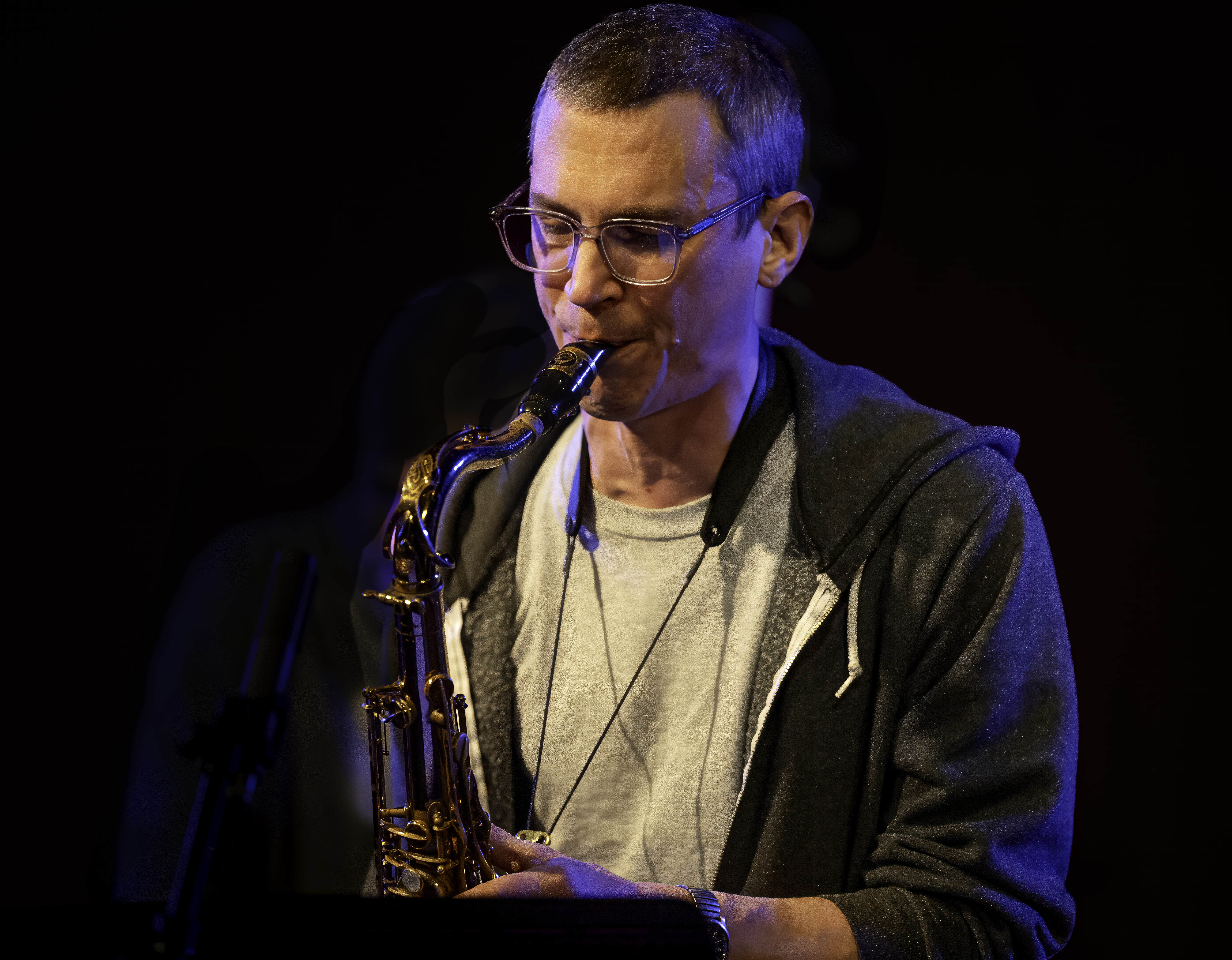Bryan Rogers with Chad Taylor at the Jazz Gallery