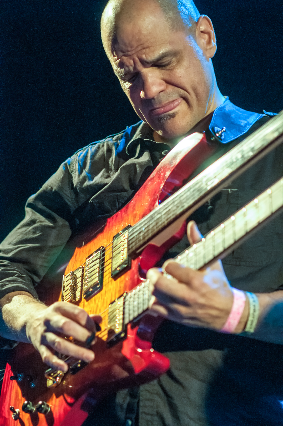 Dave Fiuczynski with Rudresh Mahanthappa's Gamak at le Poisson Rouge at Winter Jazzfest 2013