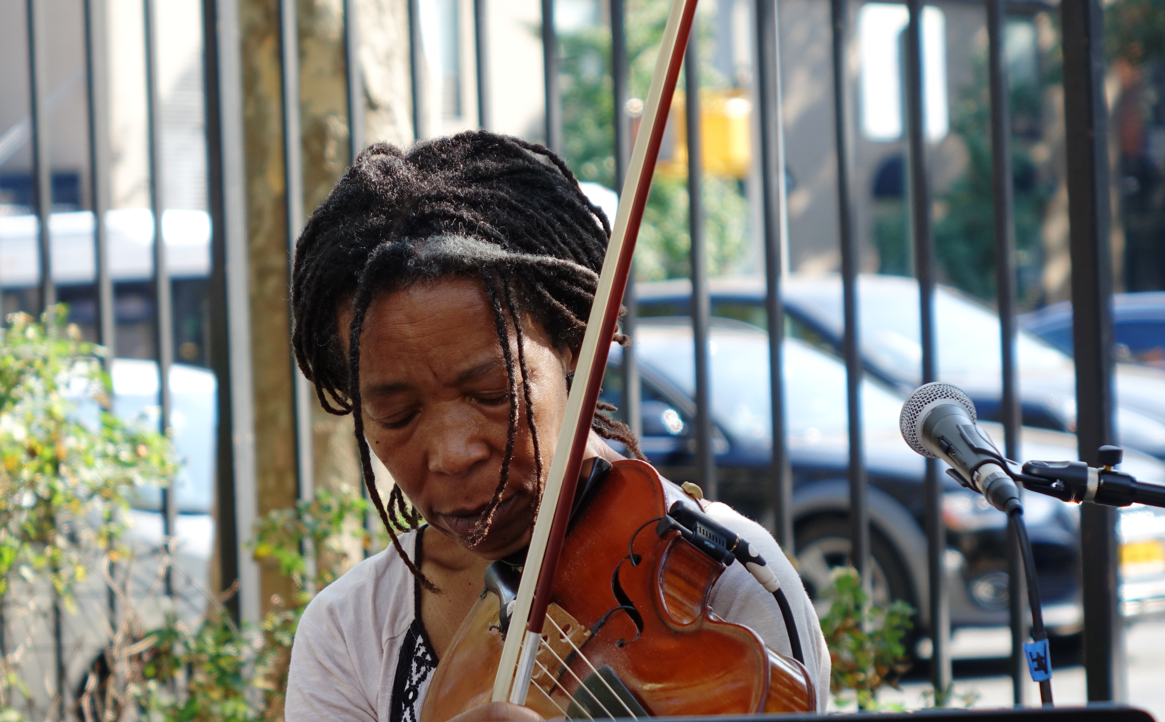 Melanie Dyer at First Street Green, NYC in September 2017