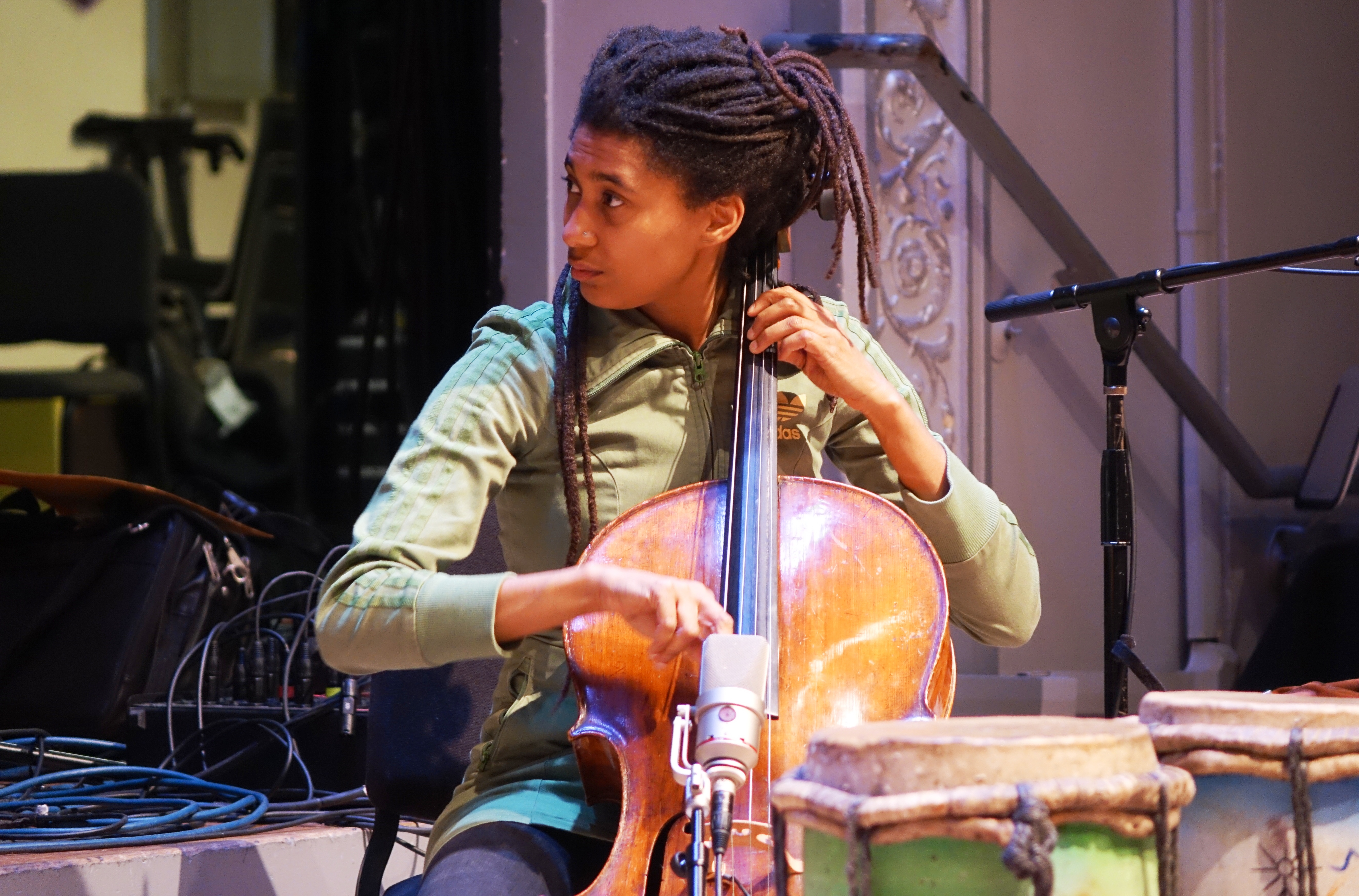 Tomeka Reid at the Vision Festival in Roulette, Brooklyn in June 2019