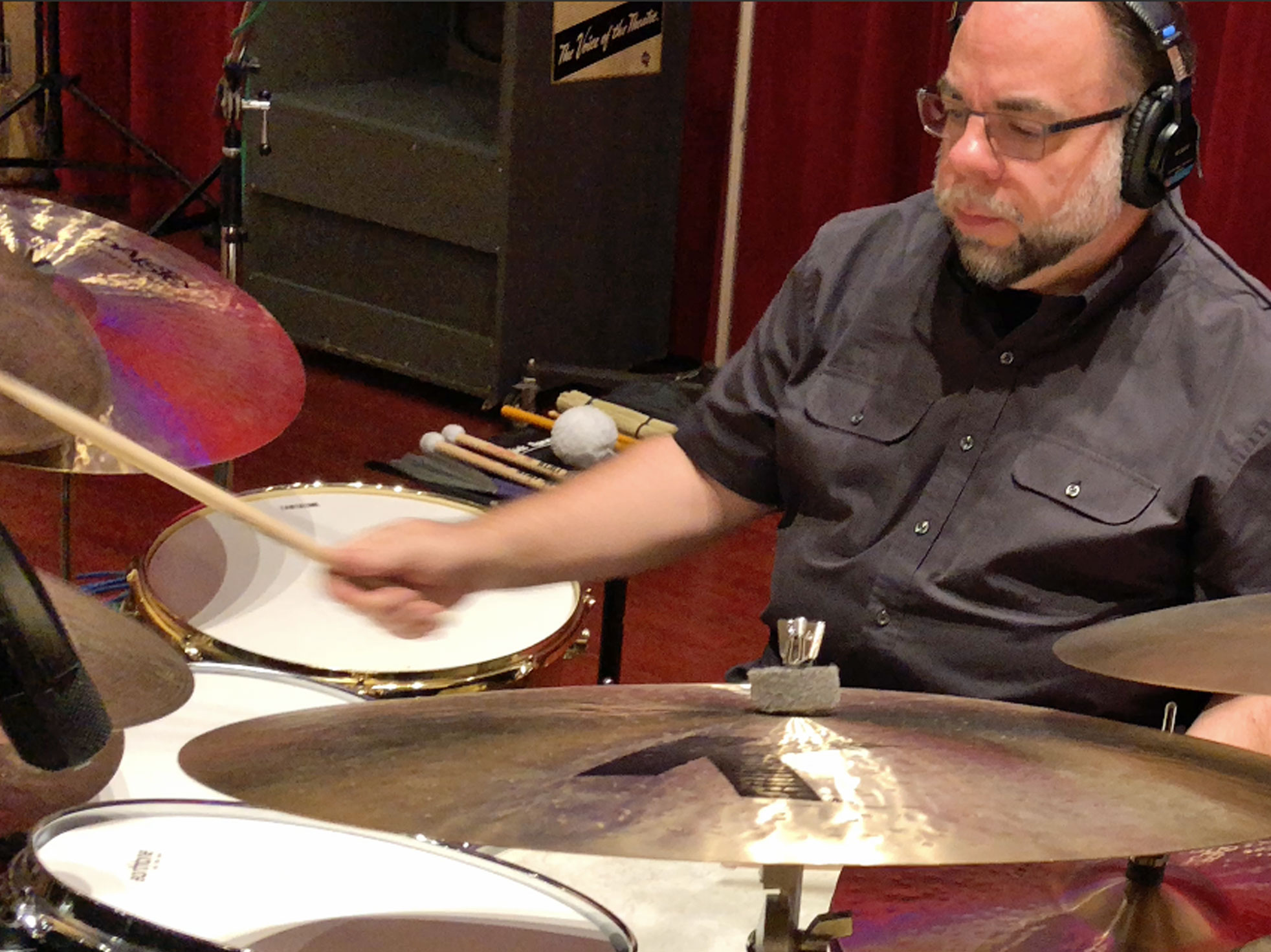 In session for The Drummer Loves Ballads