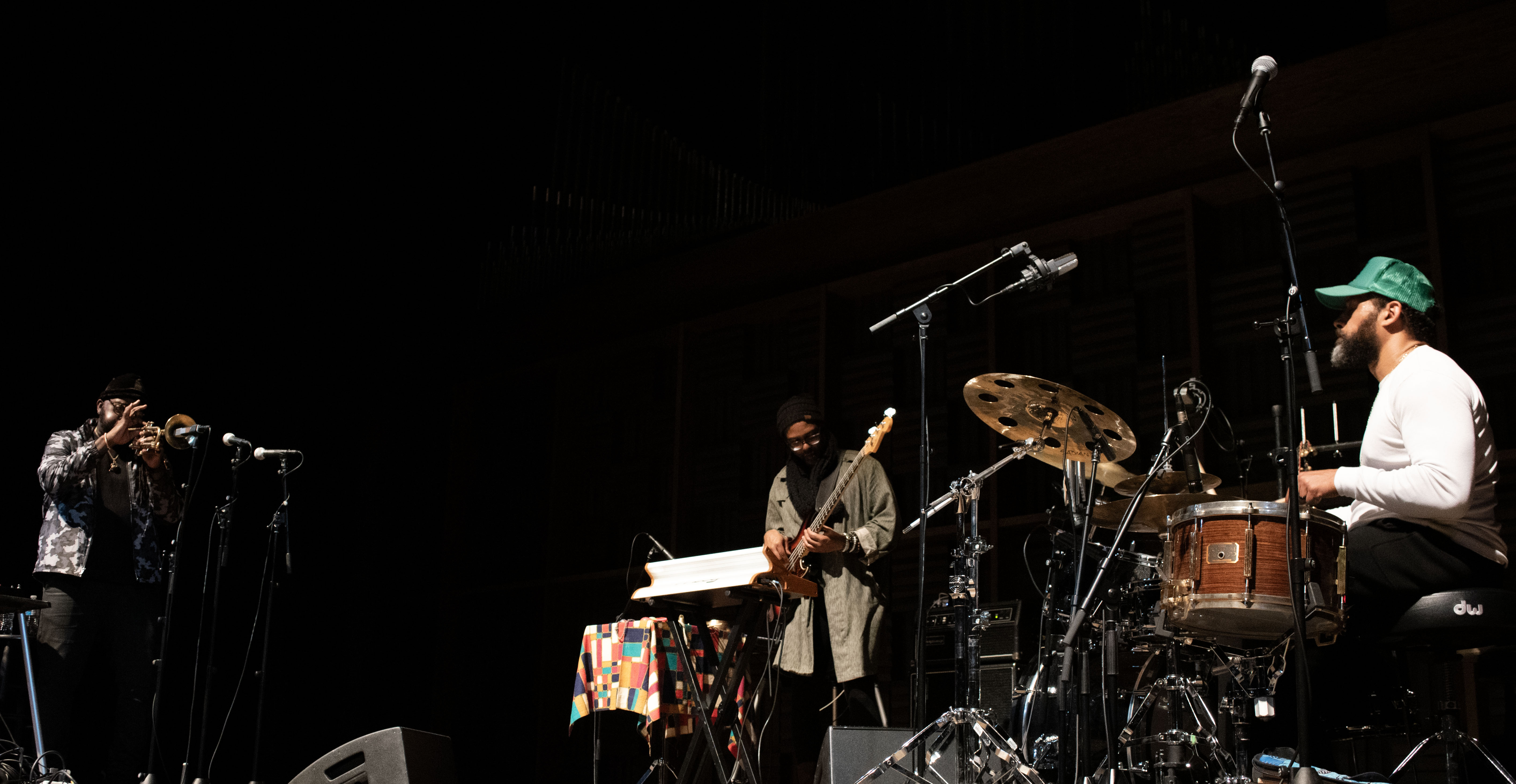 Marquis Hill, Junius Paul, Makaya McCraven — jazz photo by C. Andrew Hovan | All About Jazz