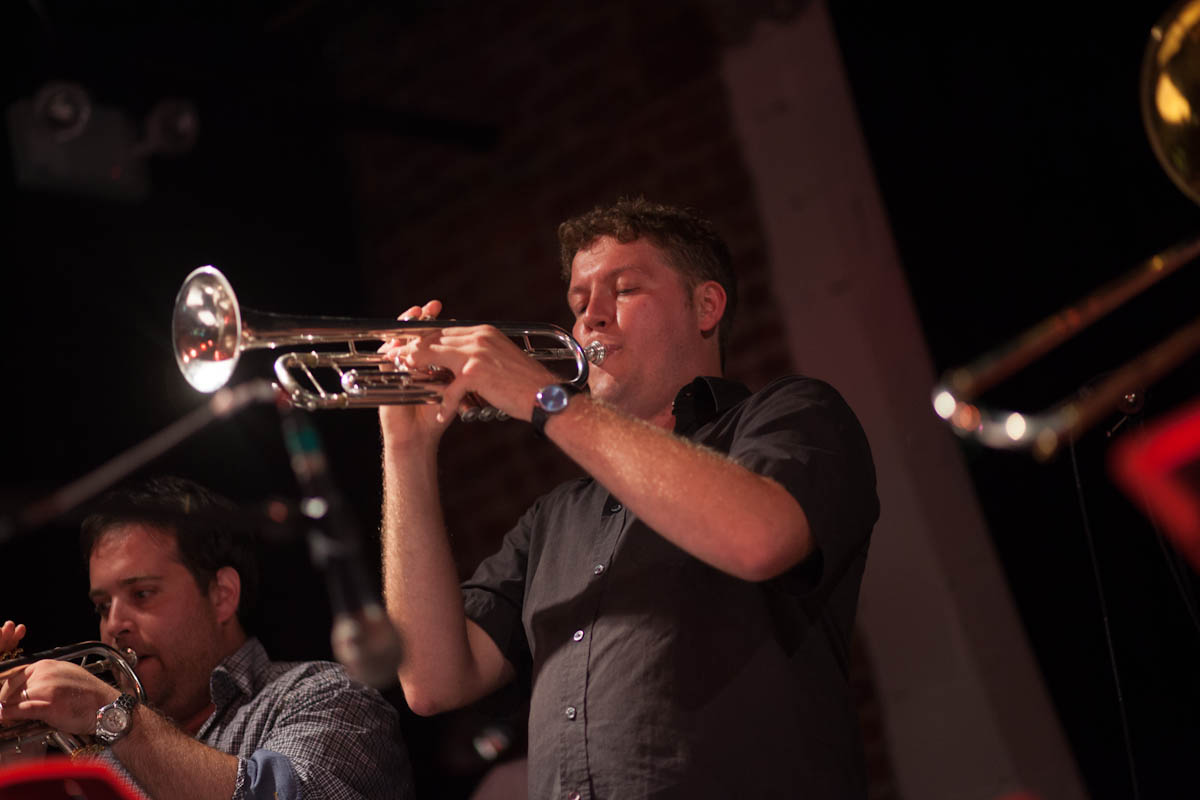 Jake Henry and Aaron Rockers on Trumpet, with Musuko Brass Band