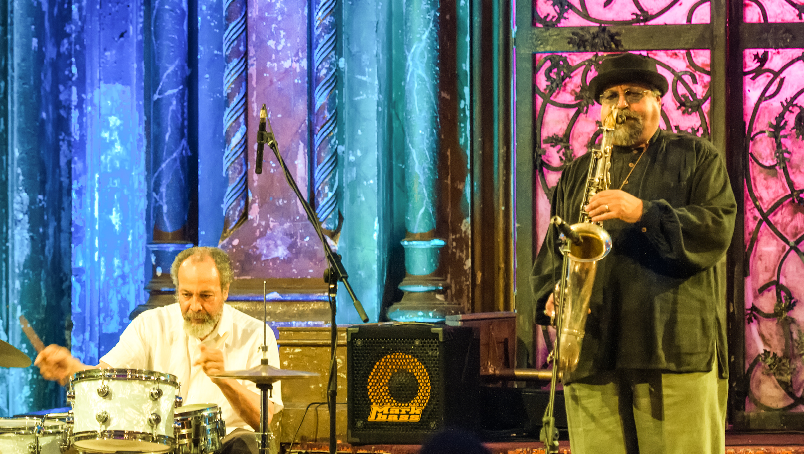 Milford Graves and Joe Lovano at the Under_line Benefit at Angel Orensanz Foundation