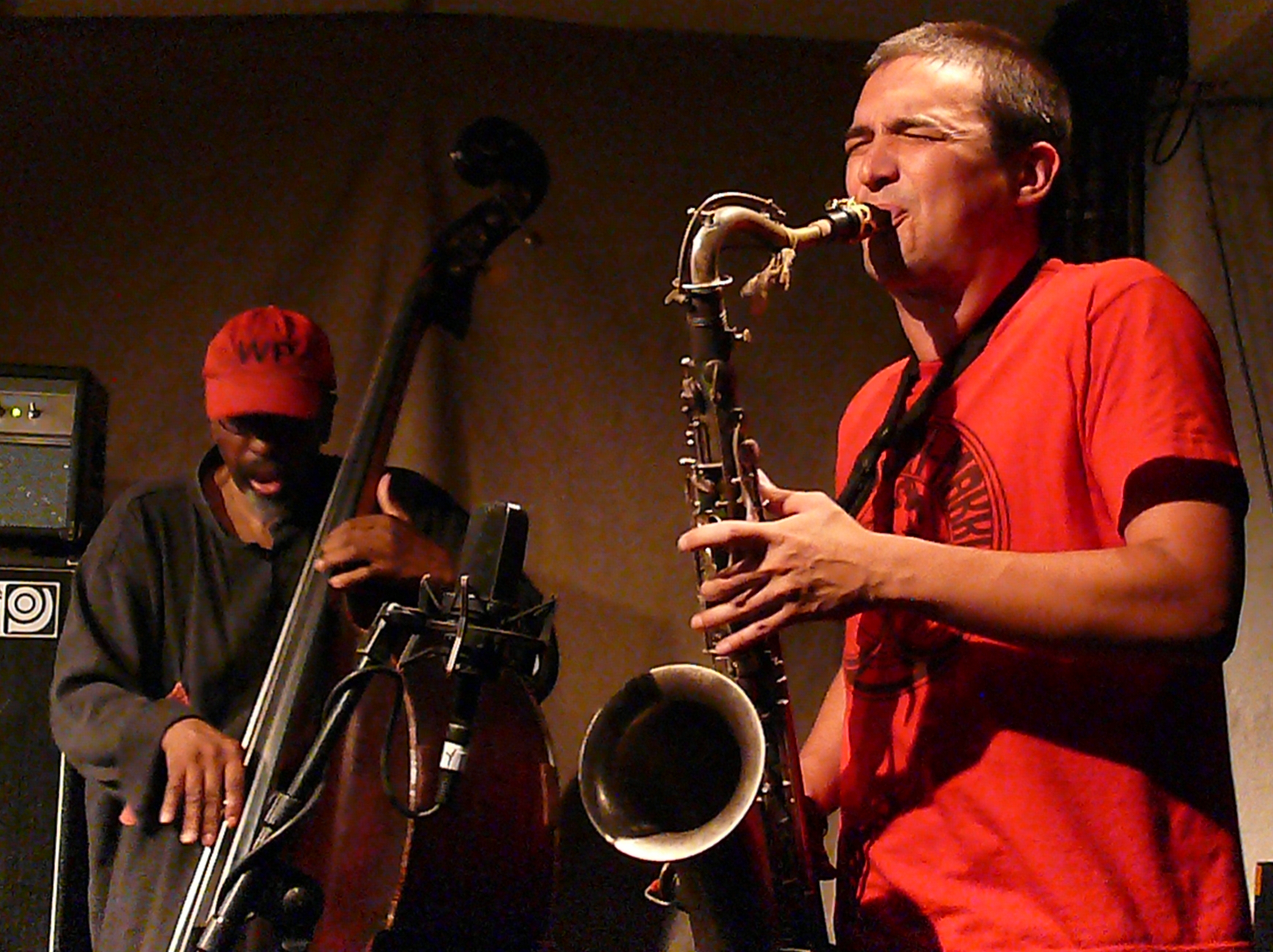 William Parker and John Dikeman at Cafe Oto, London in August 2017