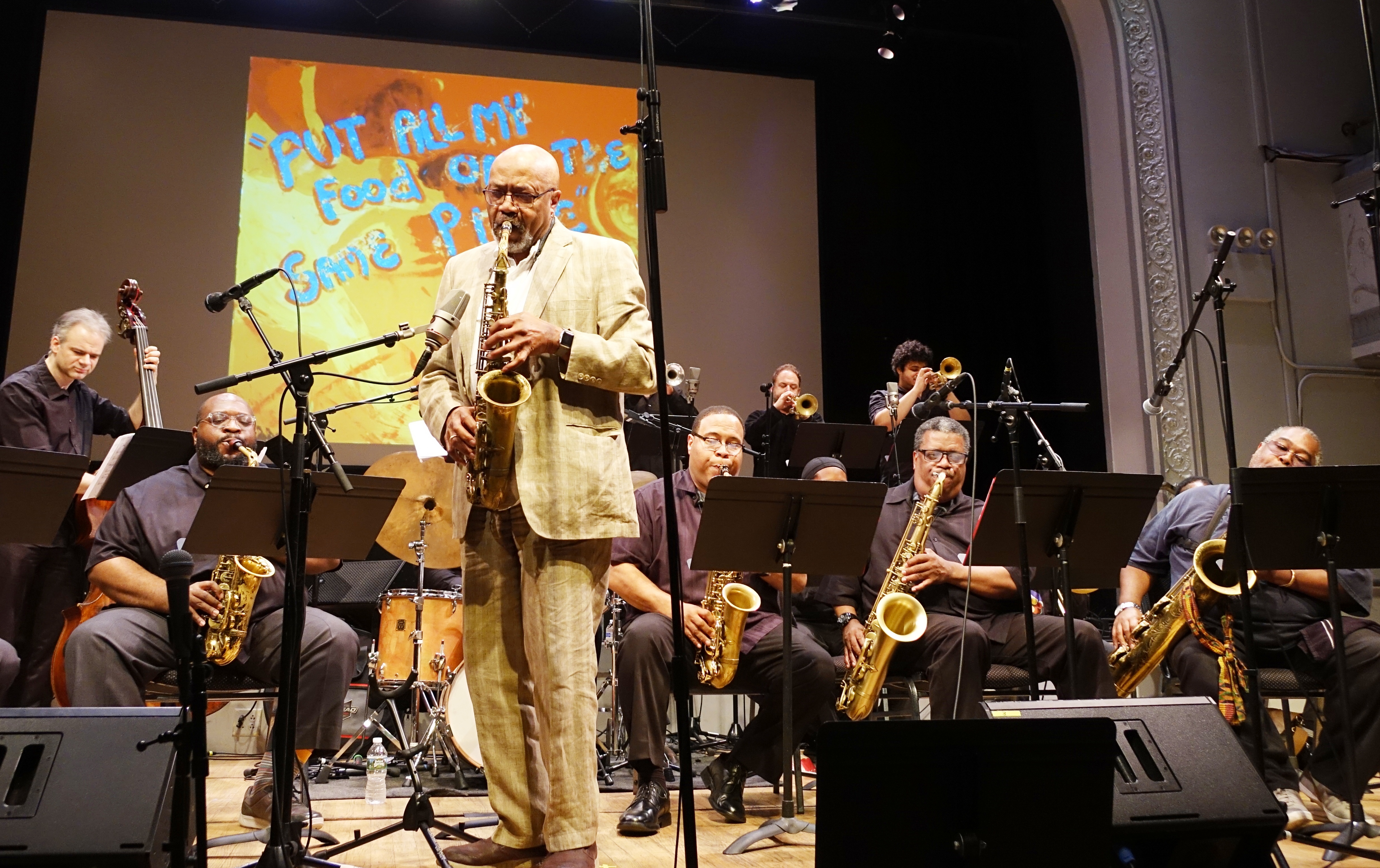 Oliver Lake's Big Band at the Vision Festival at Roulette, Brooklyn in May 2018