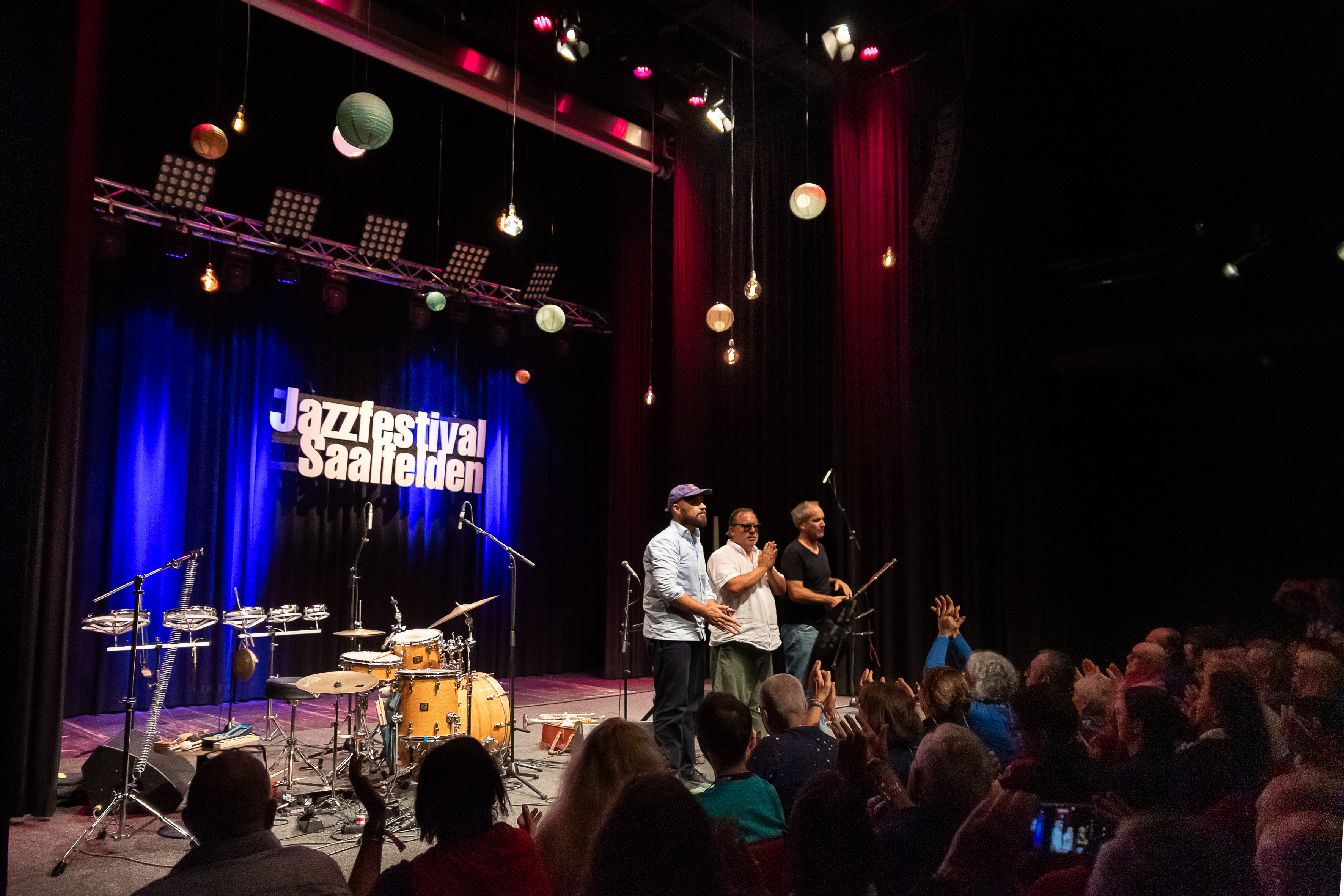 Erwan Keravec, Rob Mazurek, Lukas König — jazz photo by Gabriele Guala | All About Jazz