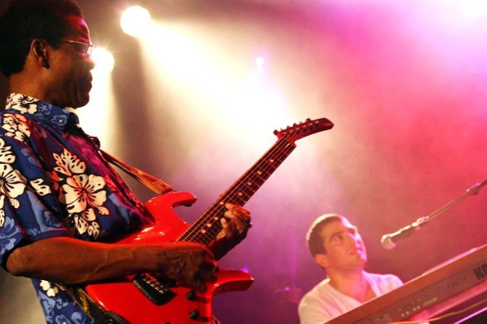 Manu Dibango's Bassist and Pianist at the Swiss World Music Festival, Vernier, Geneva, Switzerland,2005