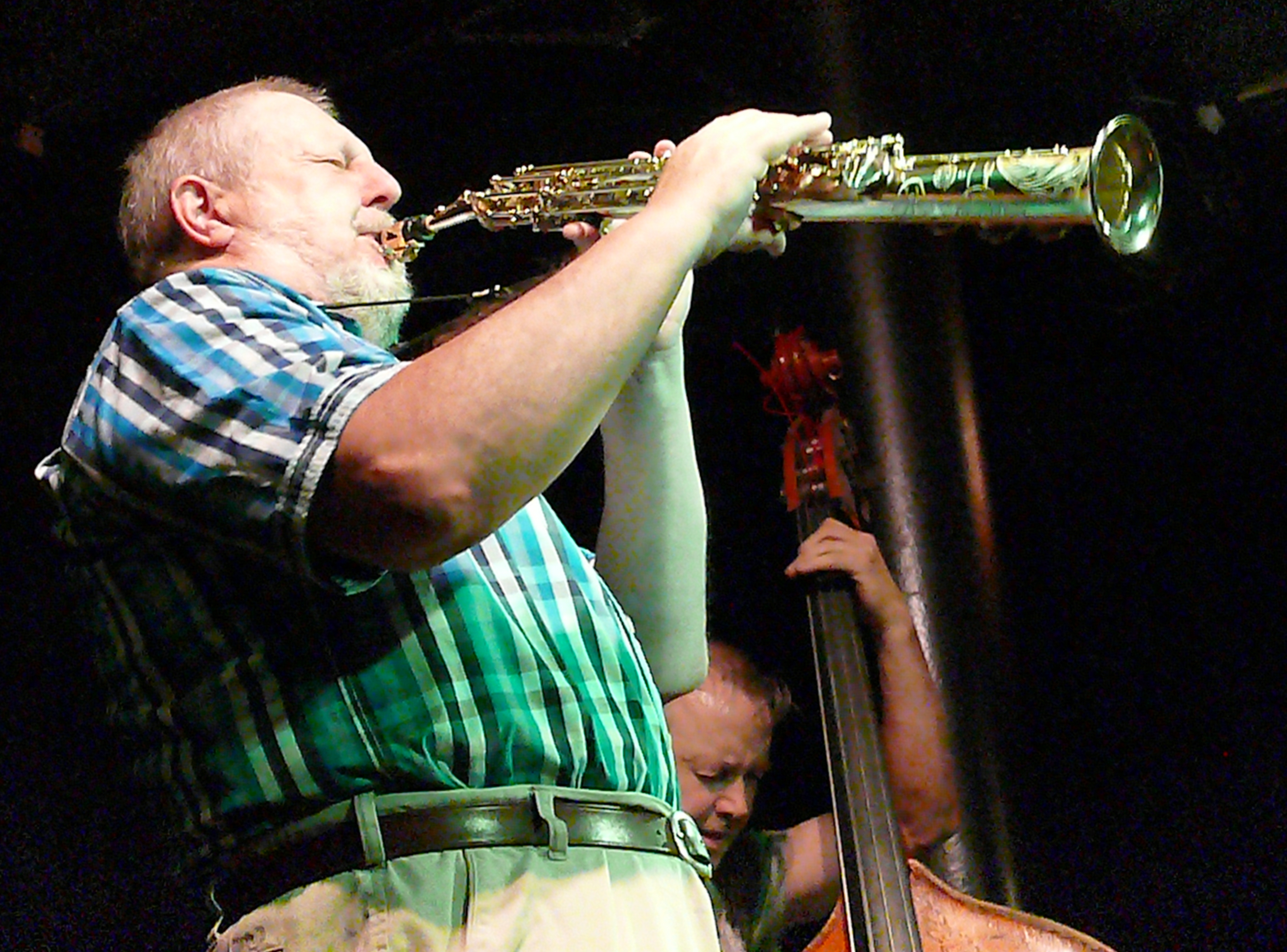 Paul Dunmall and John Edwards at the Vortex, London in August 2017