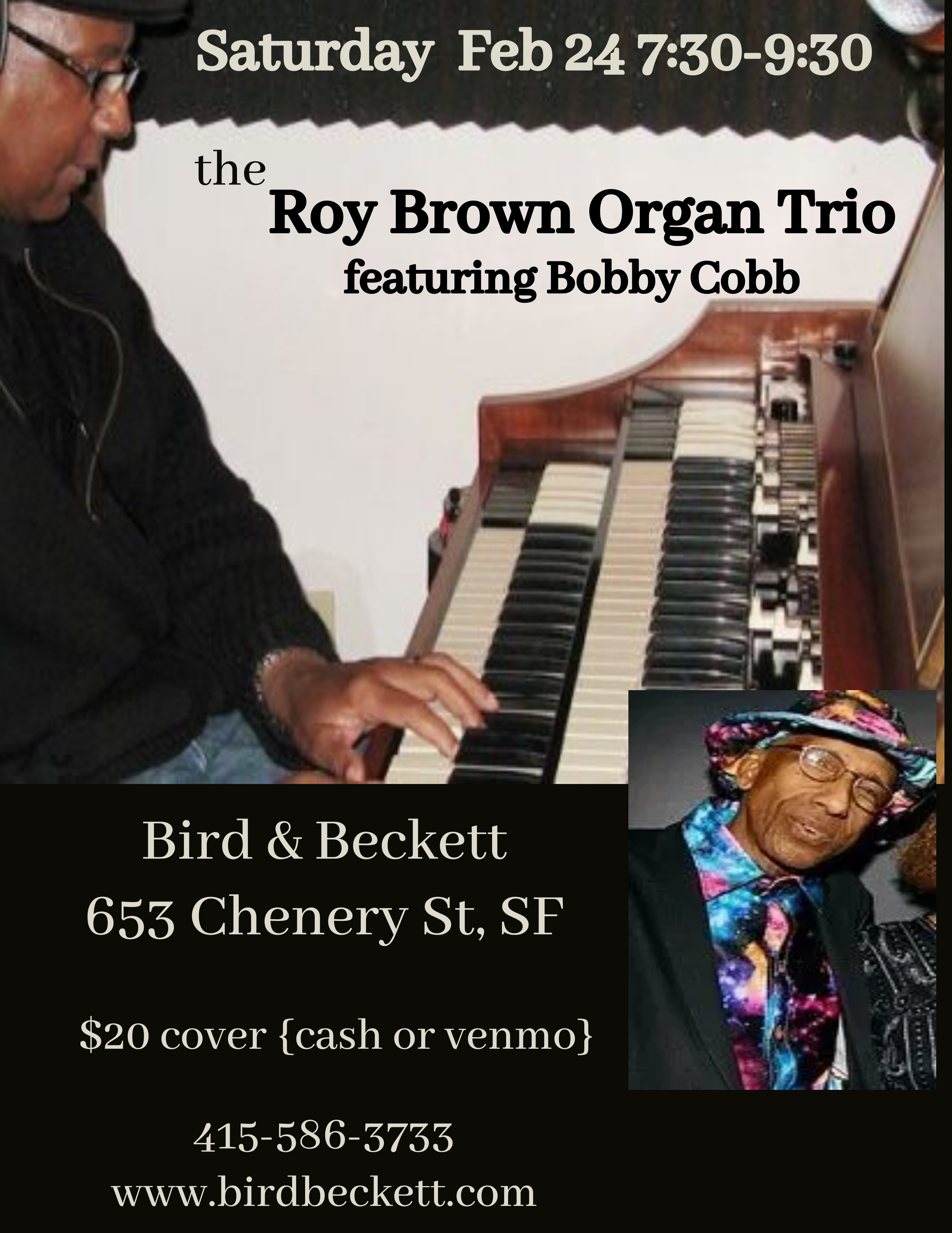 Roy Brown Organ Trio Featuring Bobby Cobb