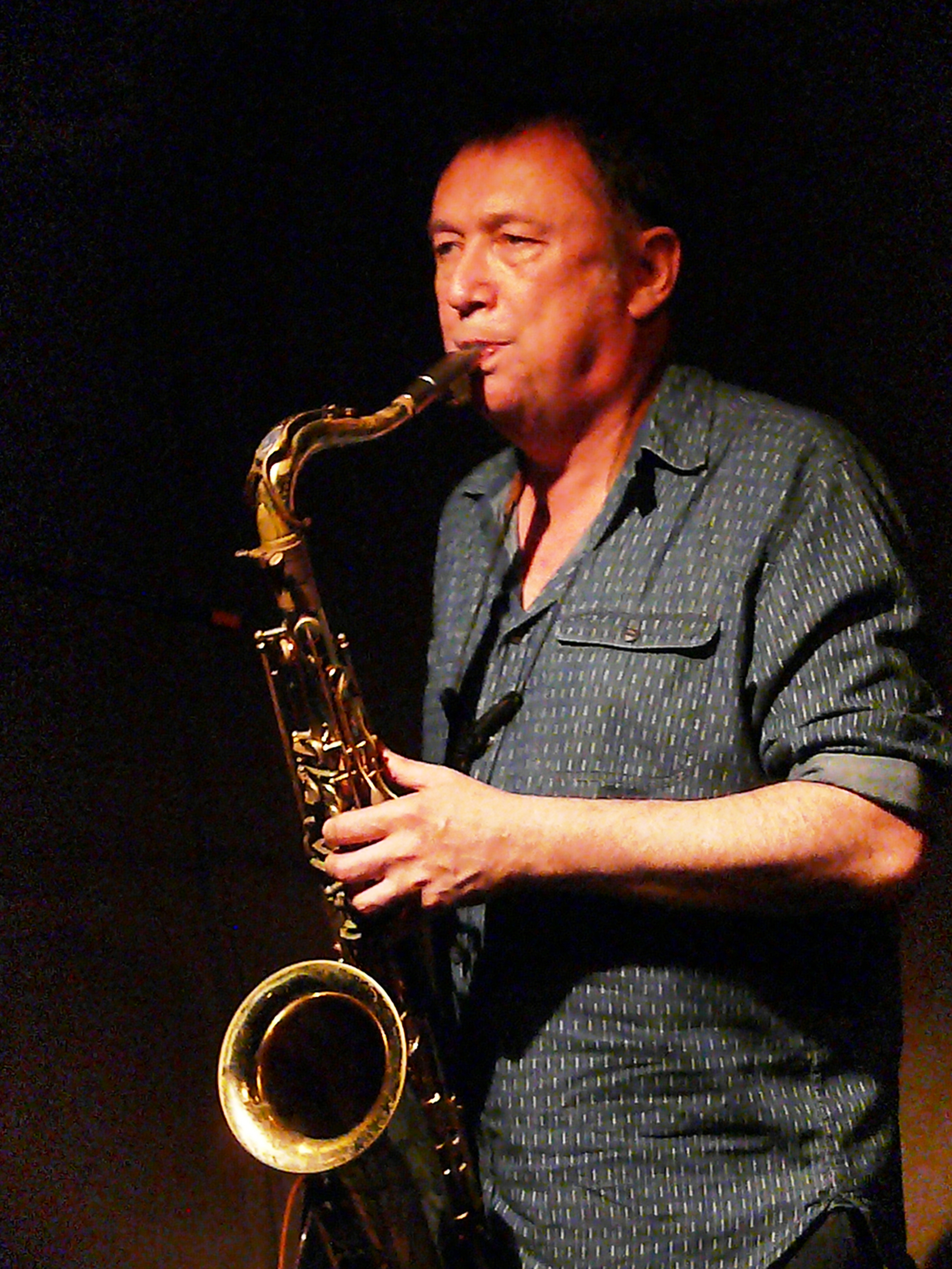 John Butcher at Cafe Oto, London  in July 2017